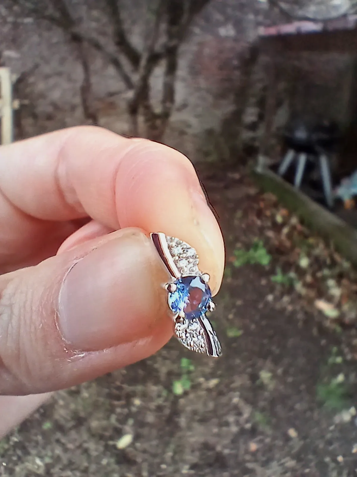 Pendentif tanzanite et argent rhodié – Sans marque – taille Taille unique 3