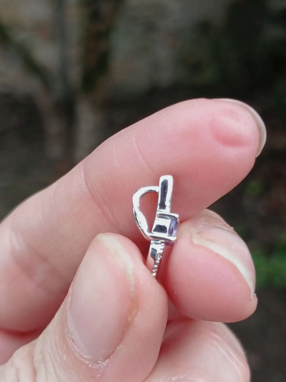 Pendentif tanzanite et argent rhodié – Sans marque – taille Taille unique 4