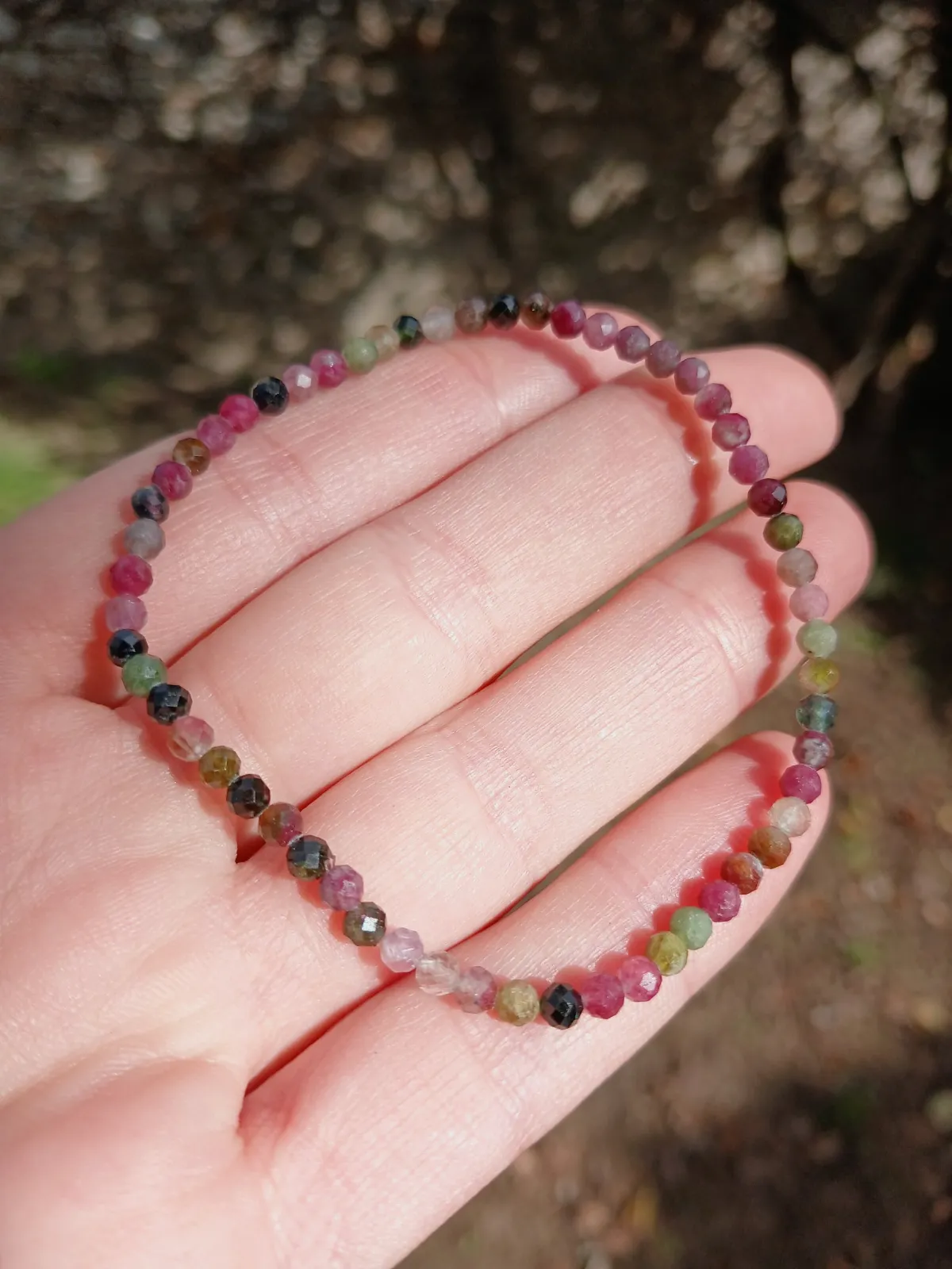 Bracelet Tourmaline Multicolor Facettée