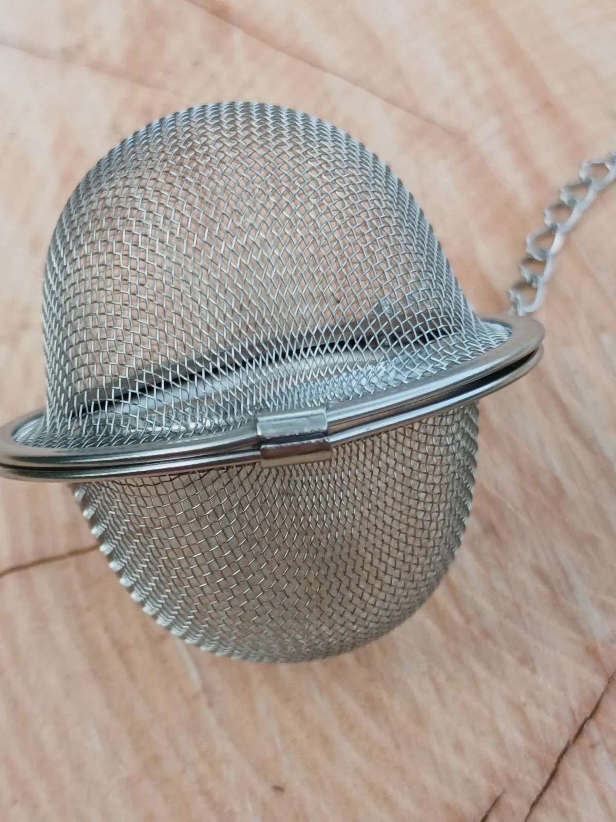 Infuseur à thé boule en acier inoxydable et aigue-marine brute – Sans marque 2