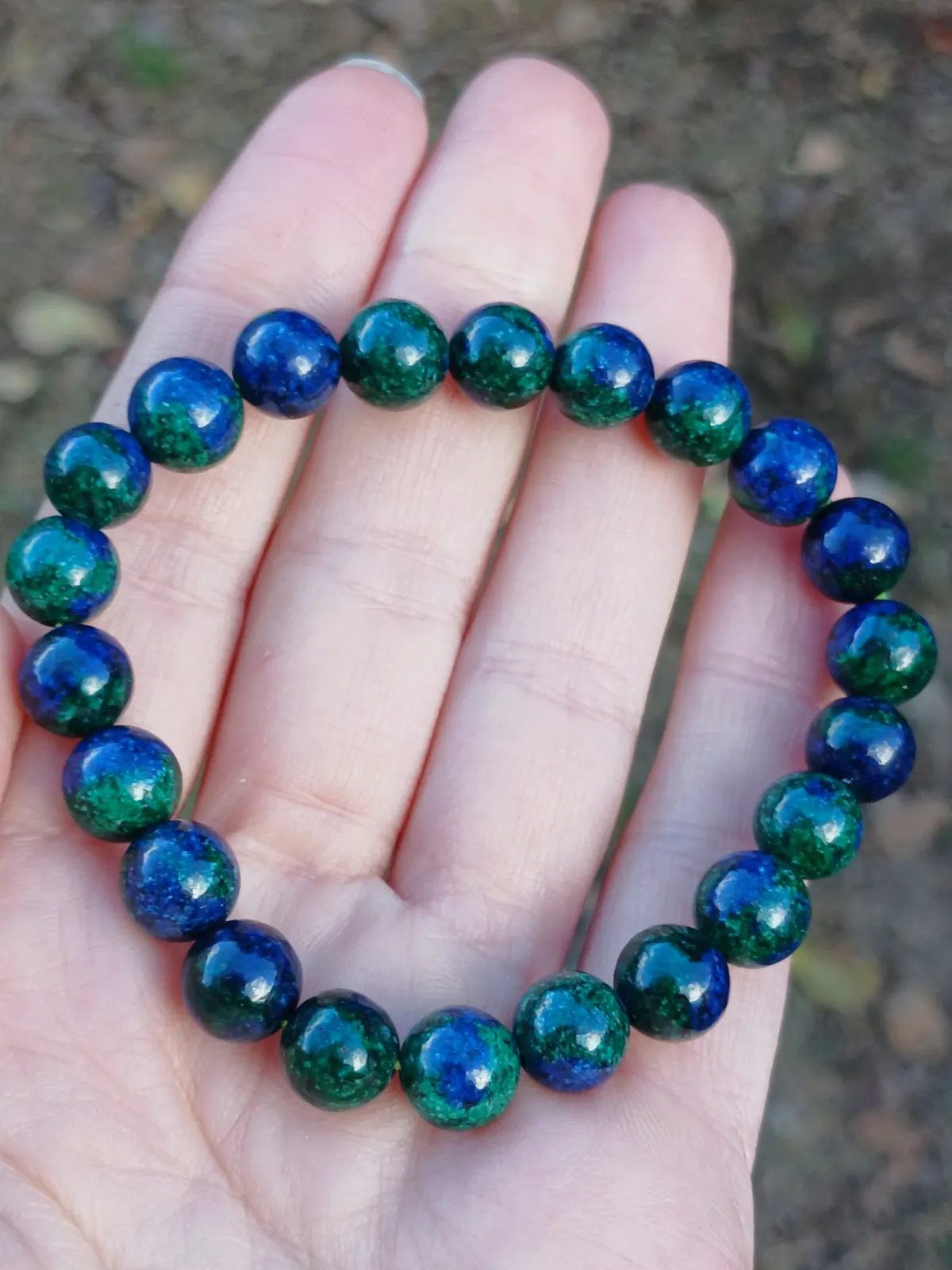 Bracelet Azurite Malachite Naturelle