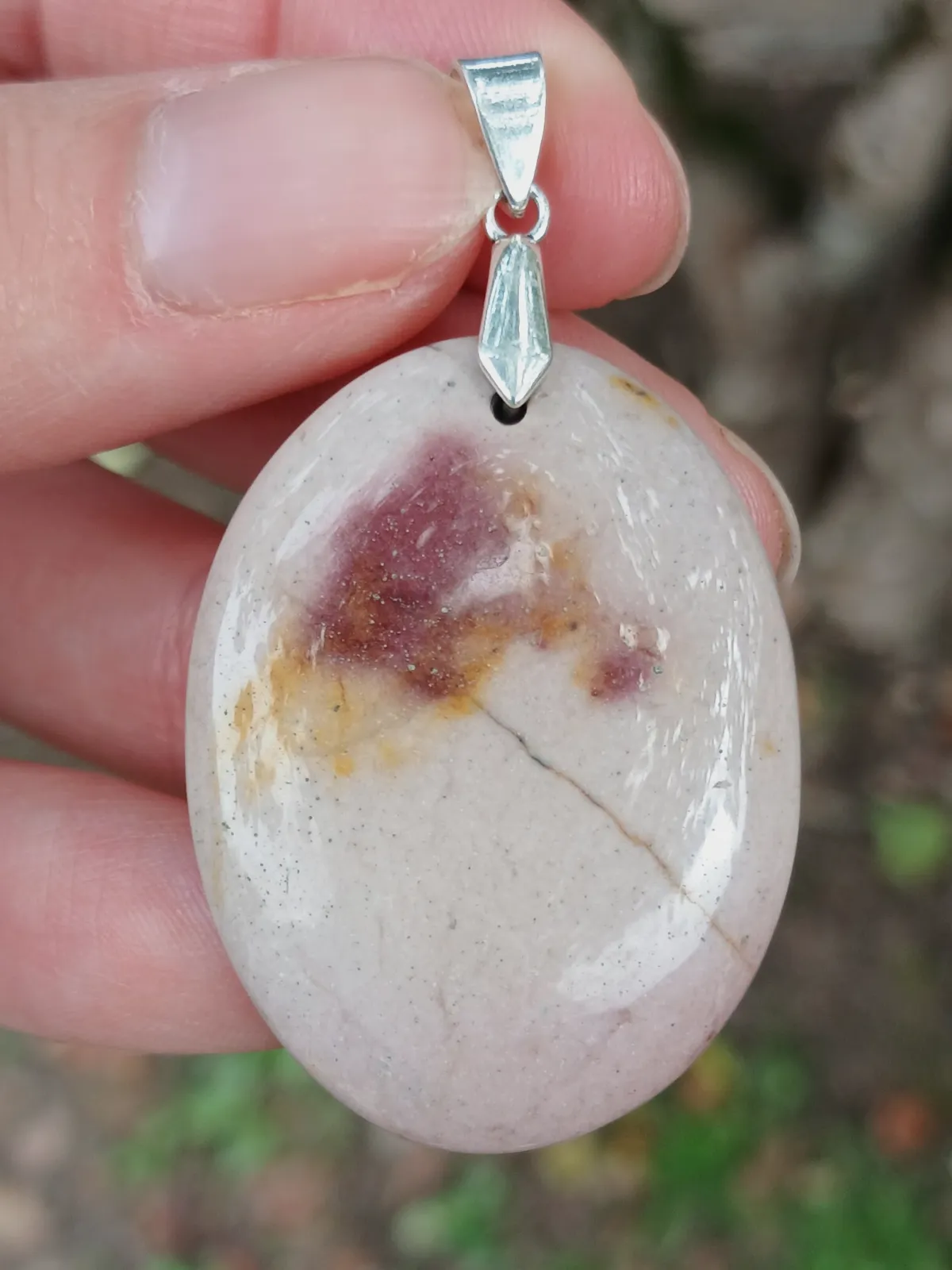 Pendentif jaspe mokaite – sans marque – taille Taille unique