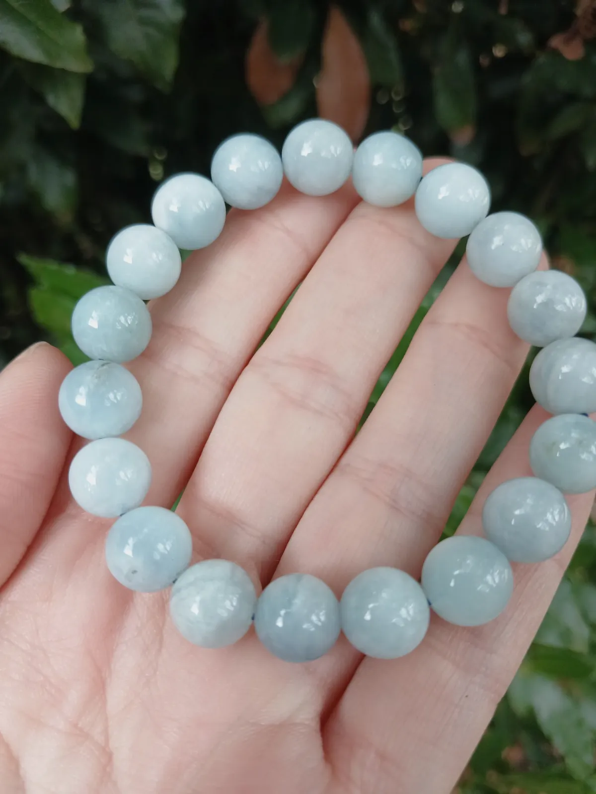 Bracelet en perles Aigue Marine 10mm