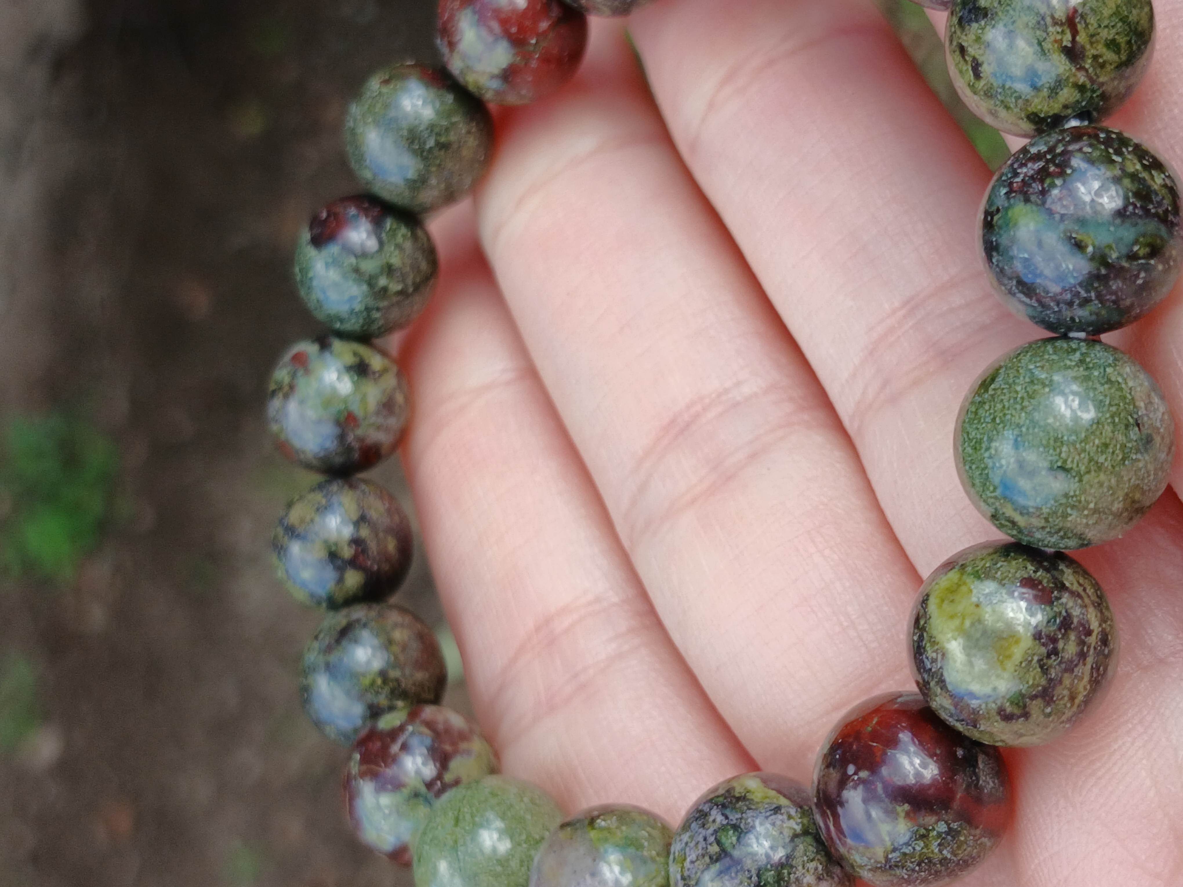 Bracelet jaspe sang de dragon – Sans marque 2
