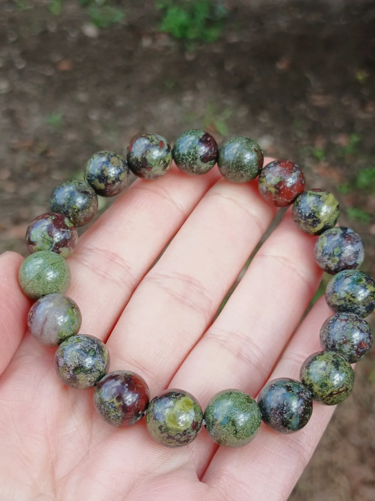 Bracelet jaspe sang de dragon