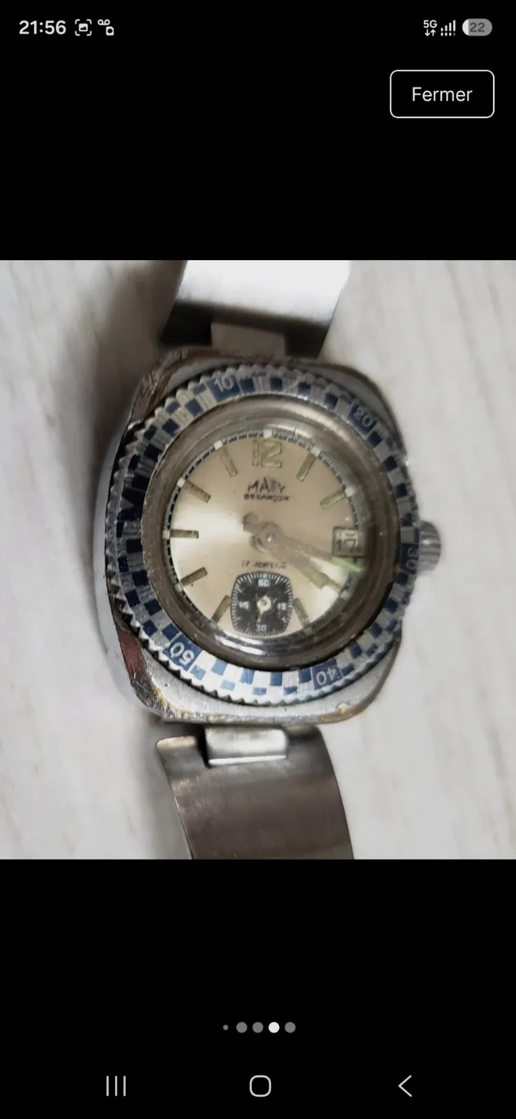 Montre Vintage MATY Besançon – Style Diver / Skin Diver – Années 70 – Maty 3