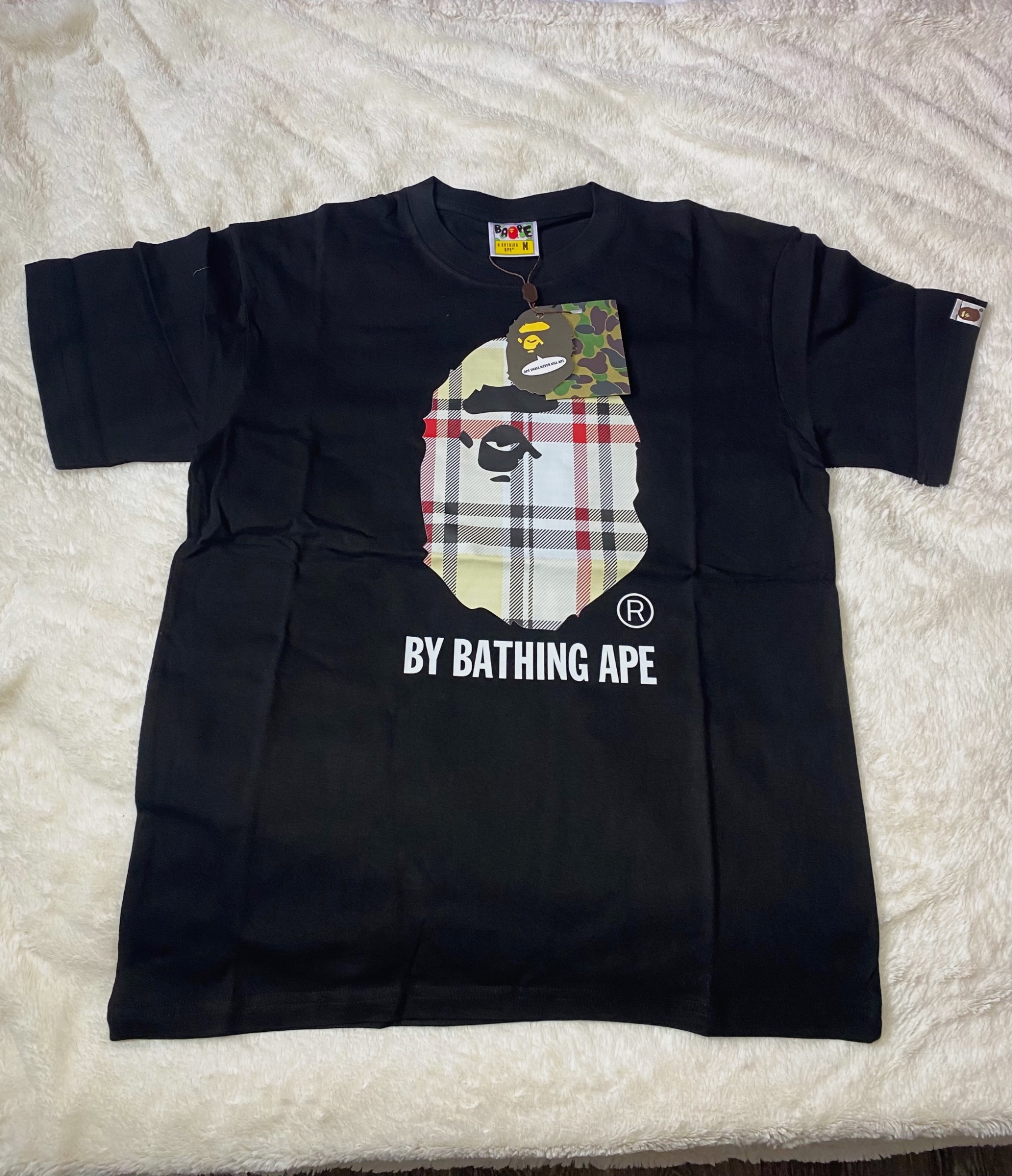 T-shirt noir A Bathing Ape motif Burberry Taille M