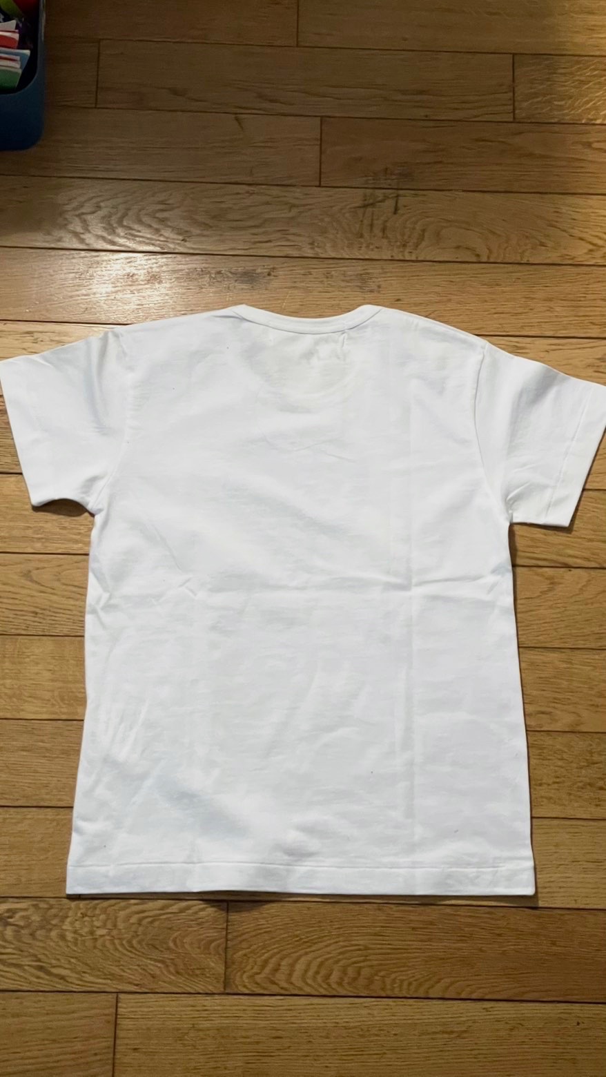 T-shirt Blanc Cœur Rouge Brodé  – Comme des Garçons – taille S 4