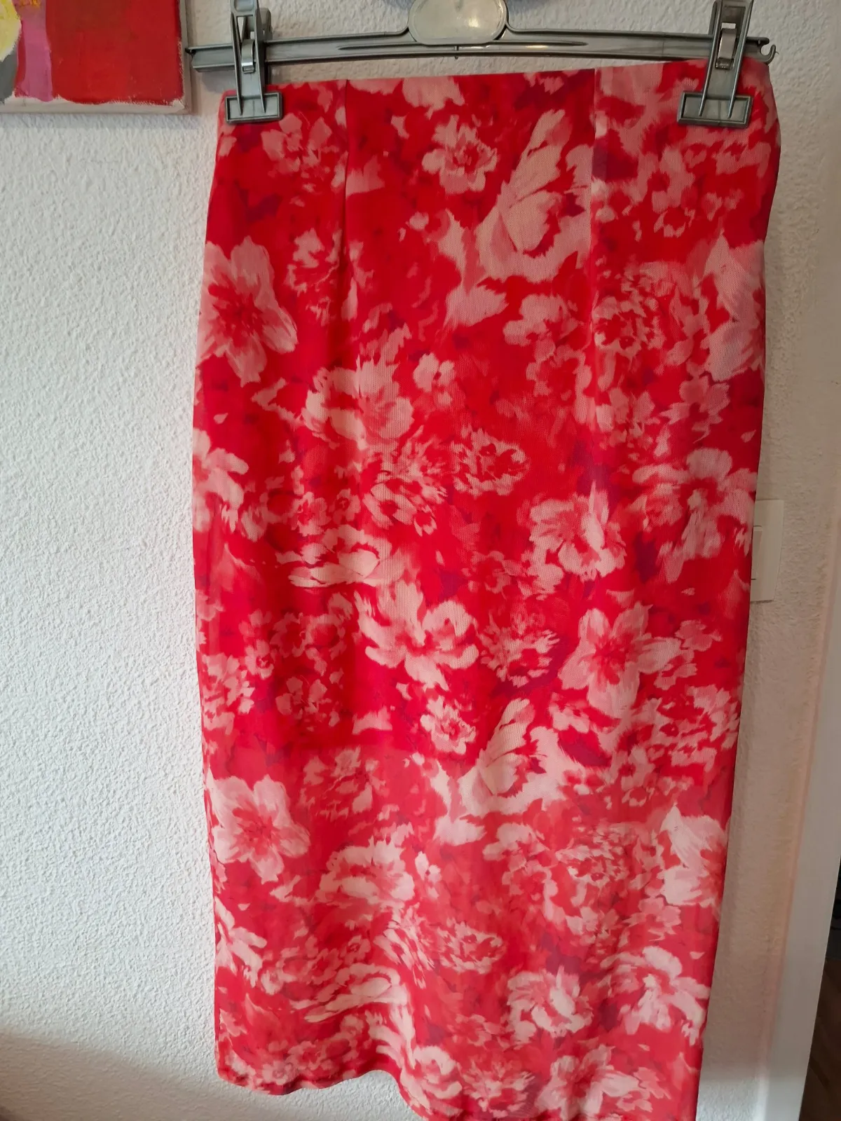 Jupe midi stradivarius fleuri taille s en très bon état – Stradivarius – taille 36 5