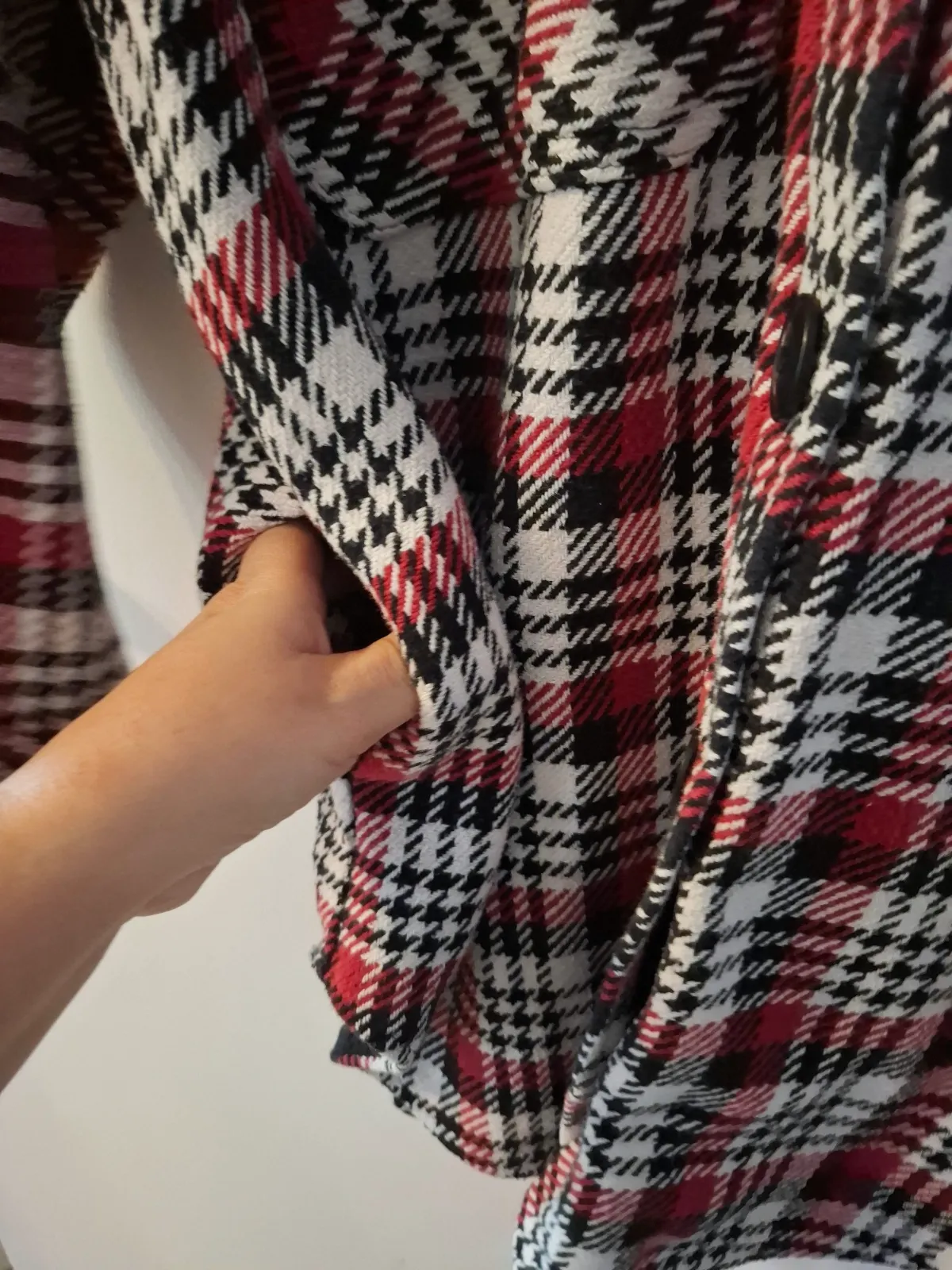 veste chemise stradivarius carreaux bordeaux noir taille 38 en très bon état – Stradivarius – taille M 4