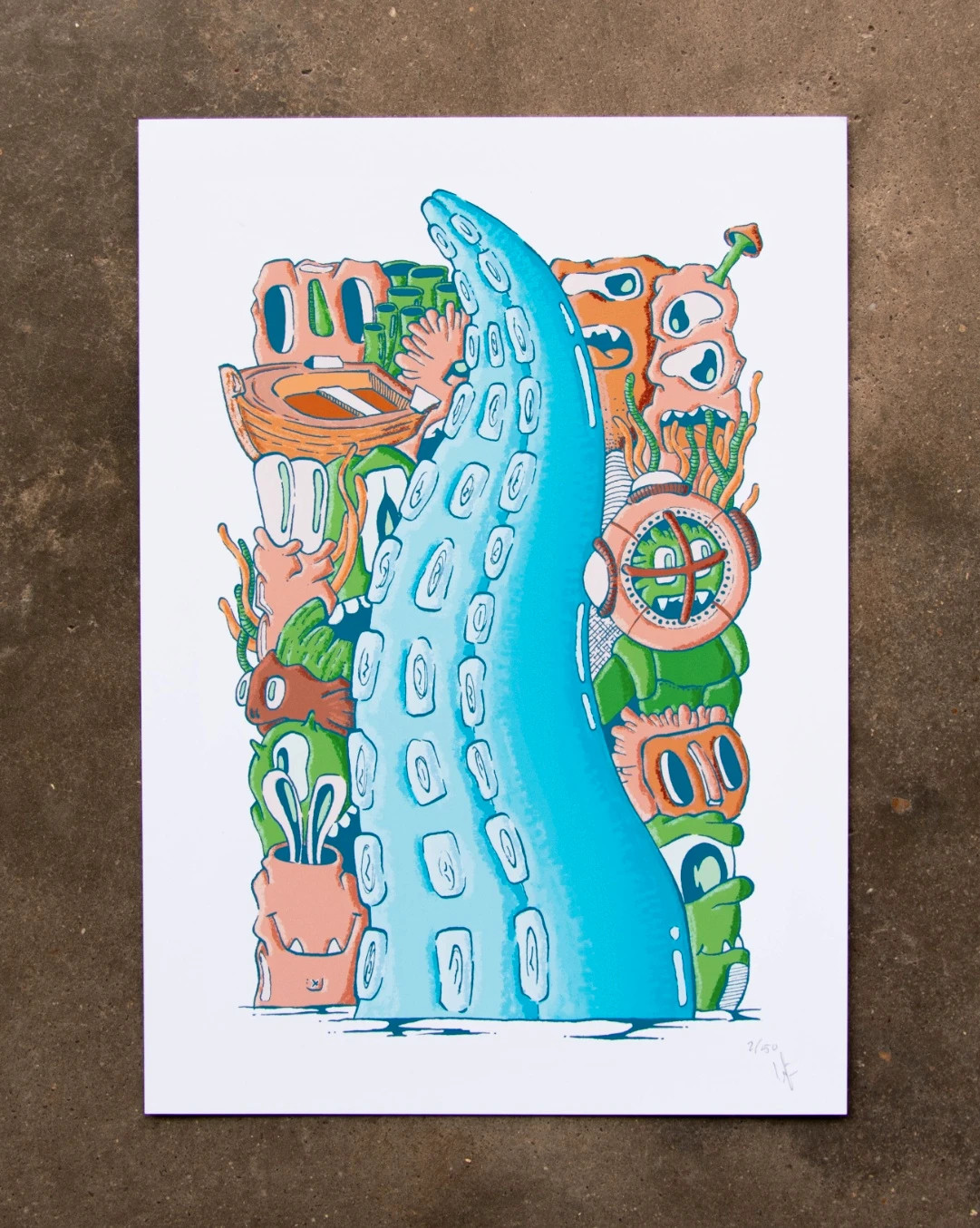 Lámina ilustrada A4 edición limitada 50 unidades firmada – Art 2