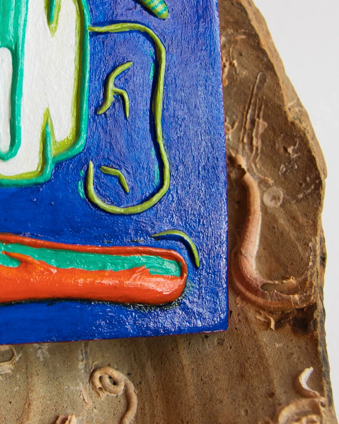 Placa Cerámica Artesanal Pintada a Mano Azul Decoración Coquette Aesthetic Boho – Art 2