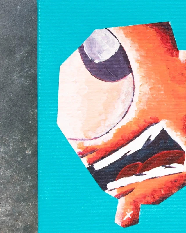 Cuadro Original Acrílico Estilo Abstracto / Pop Art (20x20 cm) – Art 5