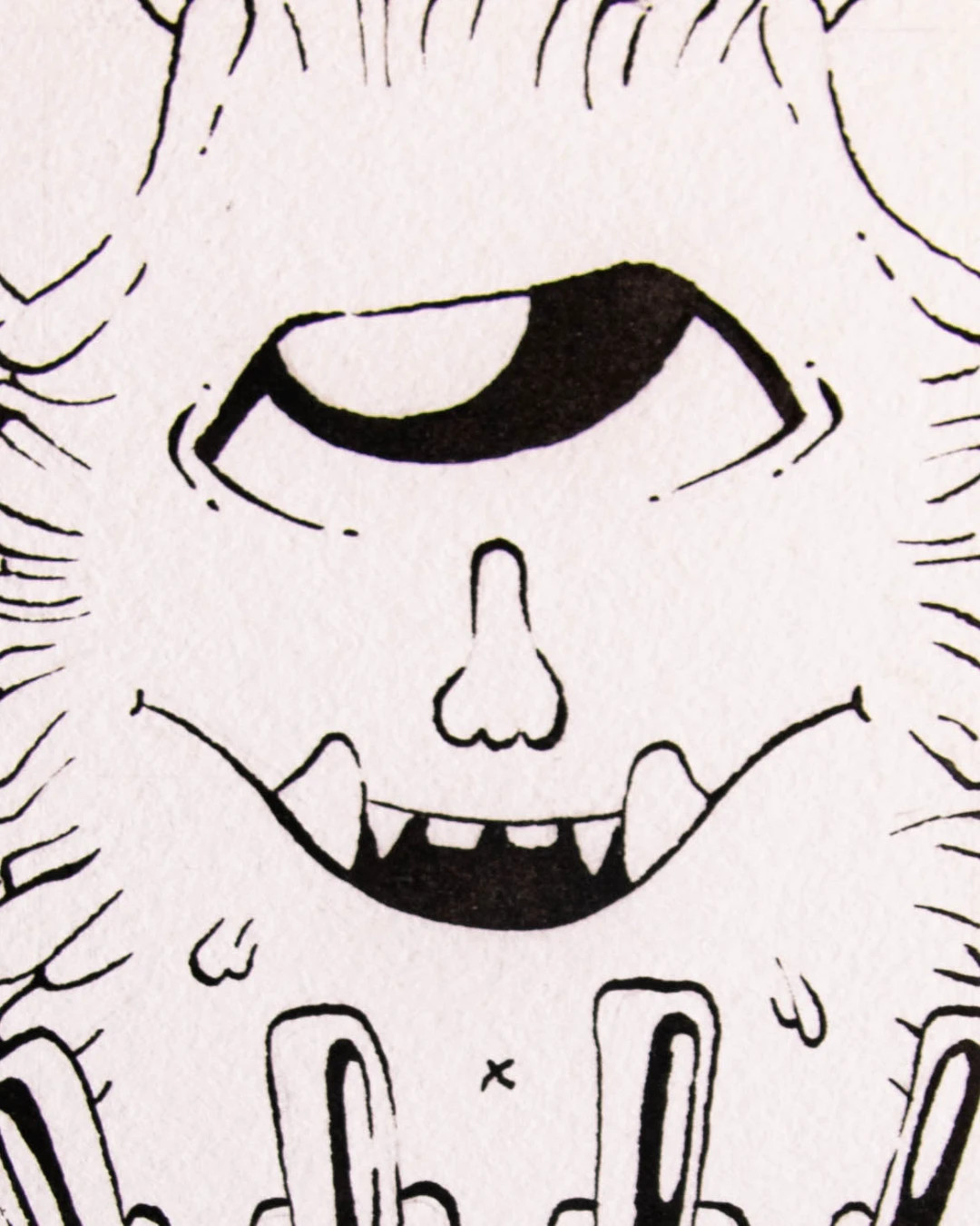 Ilustración original fantástica en blanco y negro 20 × 10 cm – Art 2