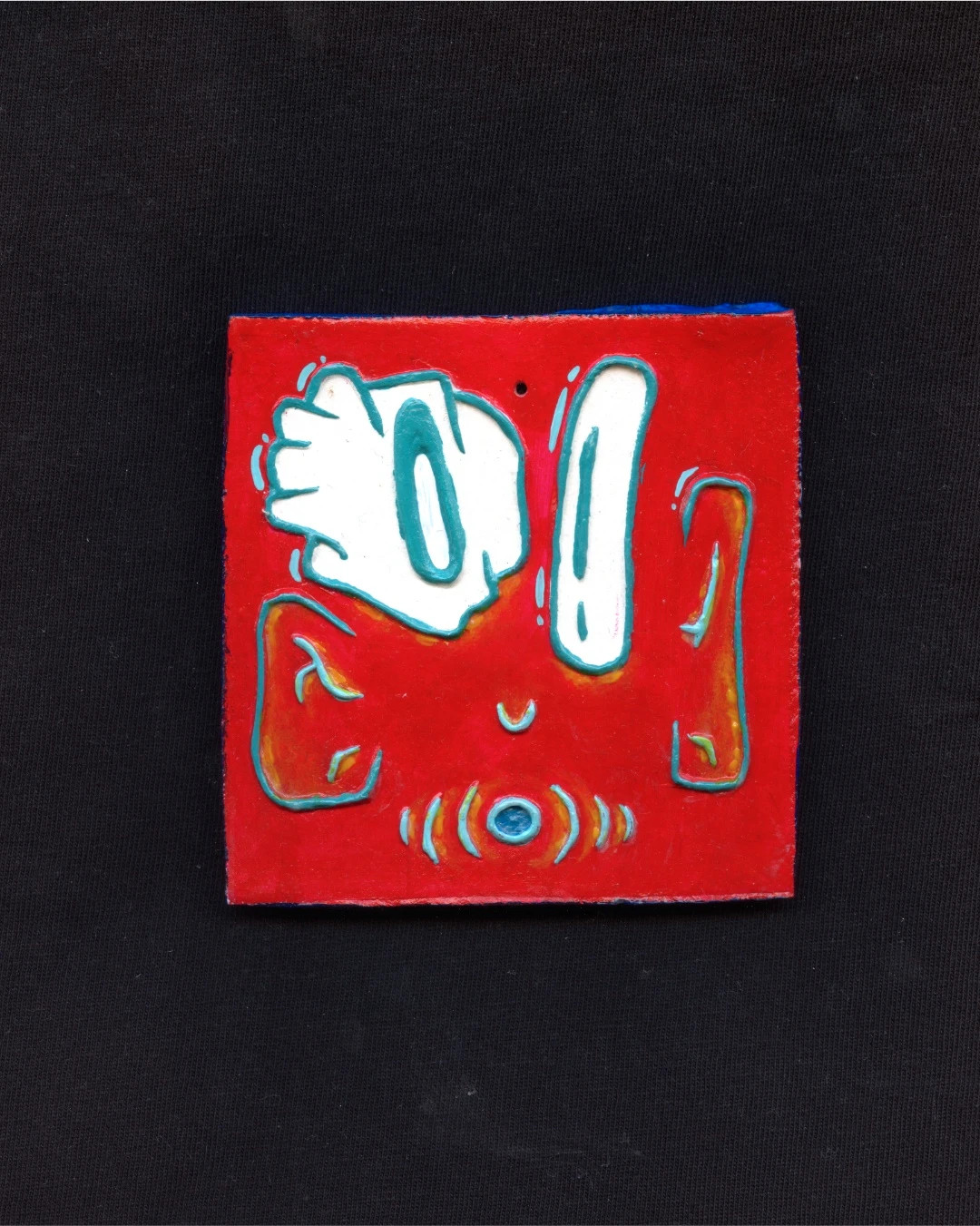 Placa decorativa de cerámica pintada a mano – pieza única – Art