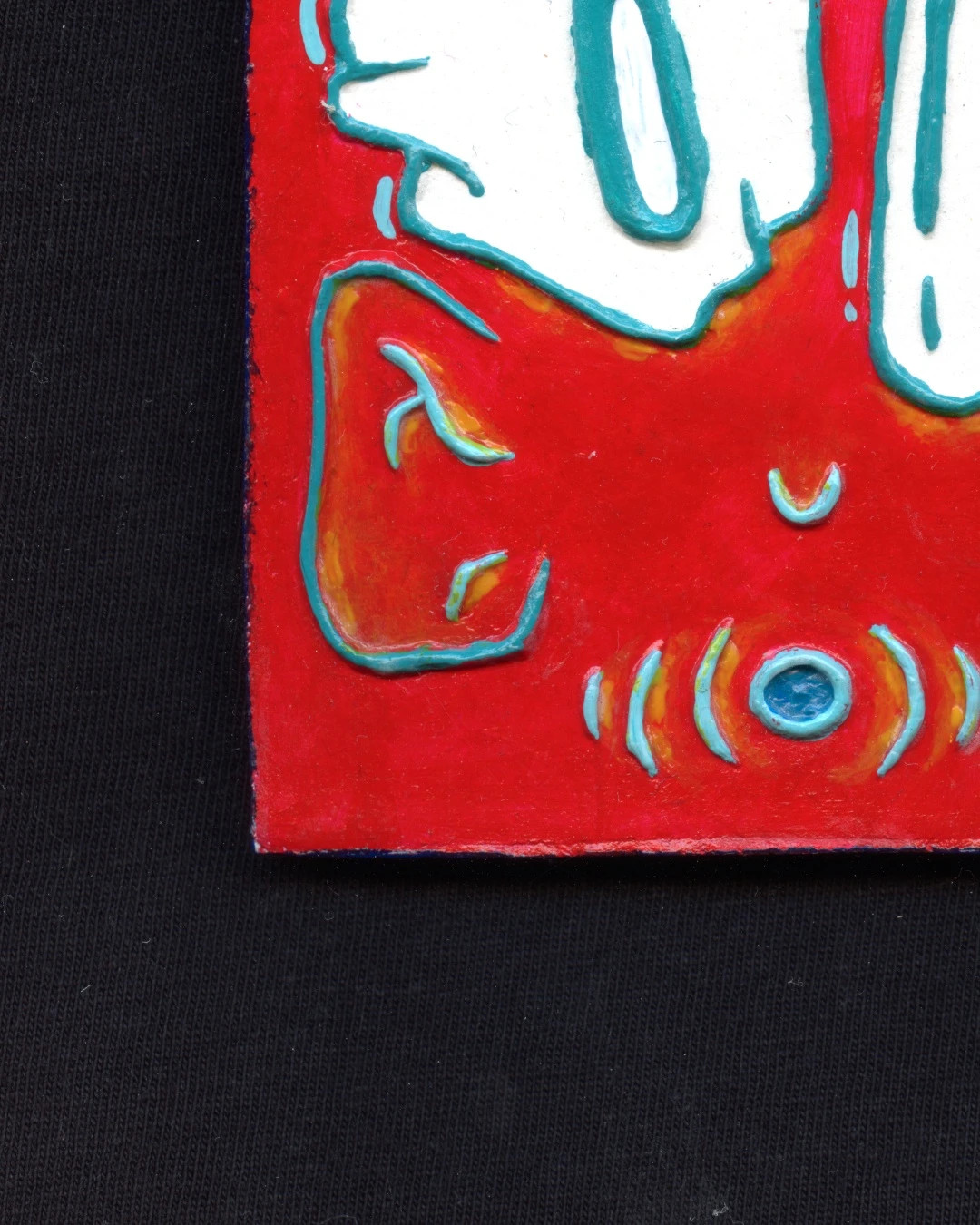 Placa decorativa de cerámica pintada a mano – pieza única – Art 2