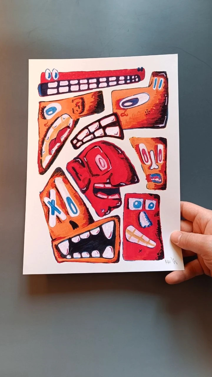 set de 5 A4 print – Art 2