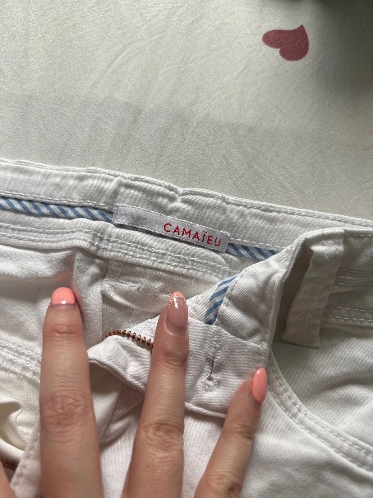 Jupe, jean blanche – Camaïeu – taille S / 36 / 8 2