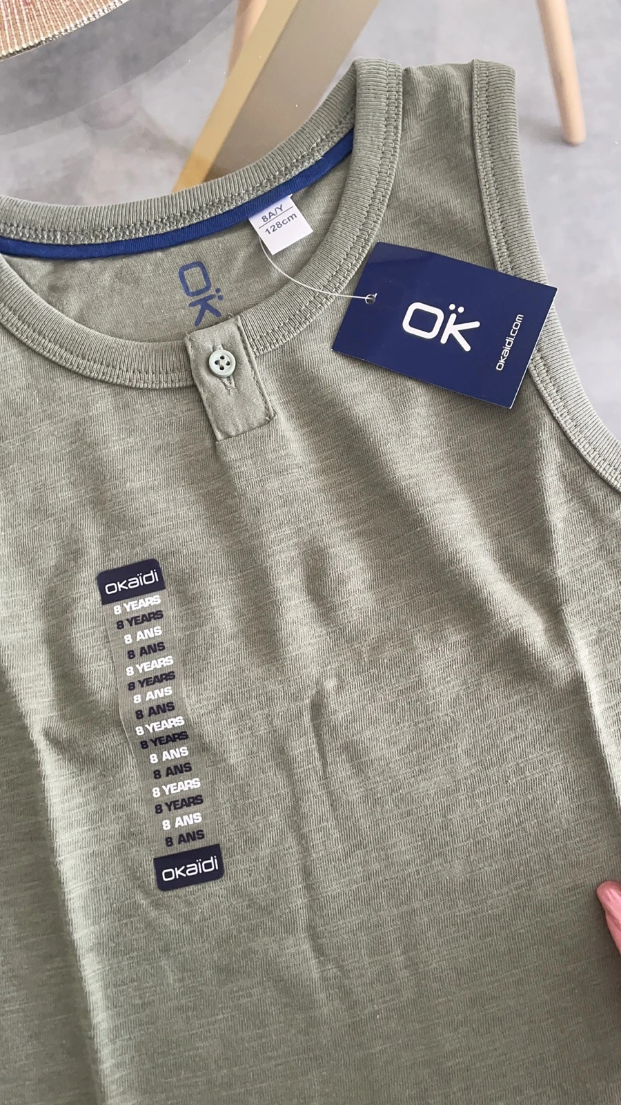 Débardeur Kaki – Okaïdi – taille 8 ans / 128 cm 3