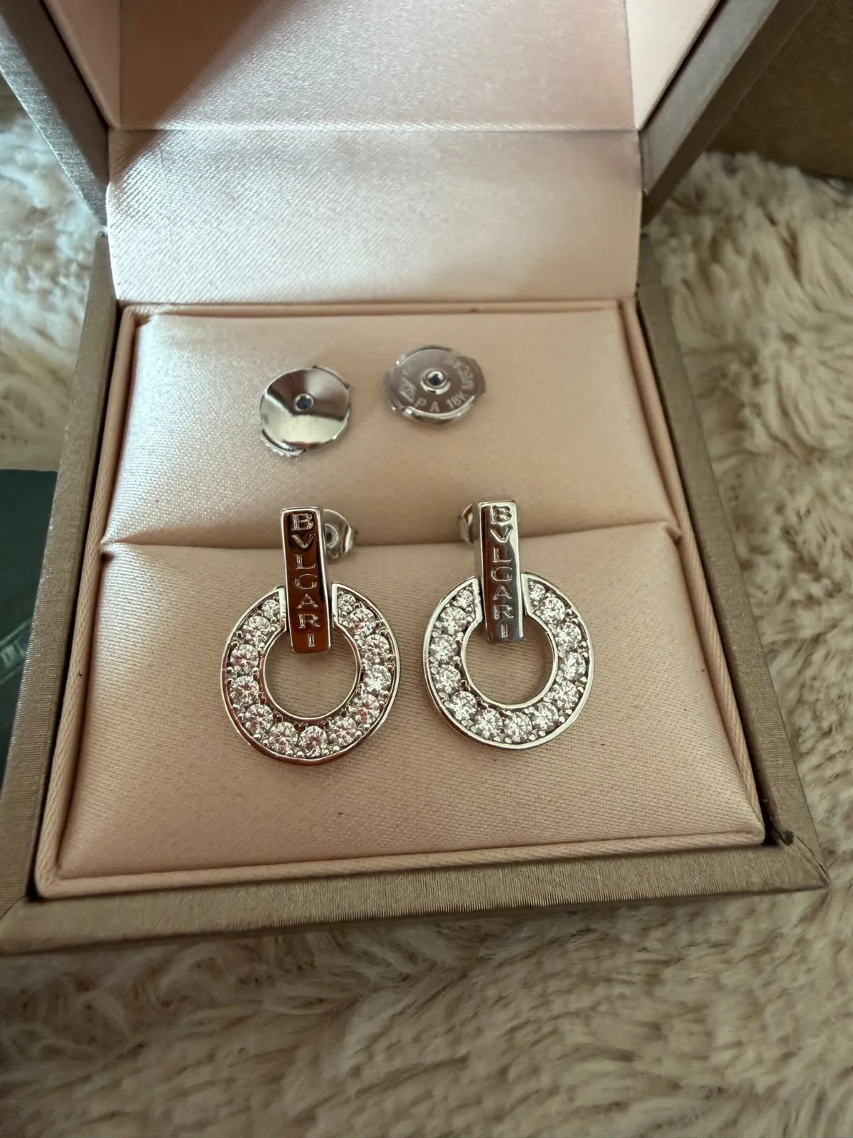 Boucles d'oreilles Bulgari argent 9