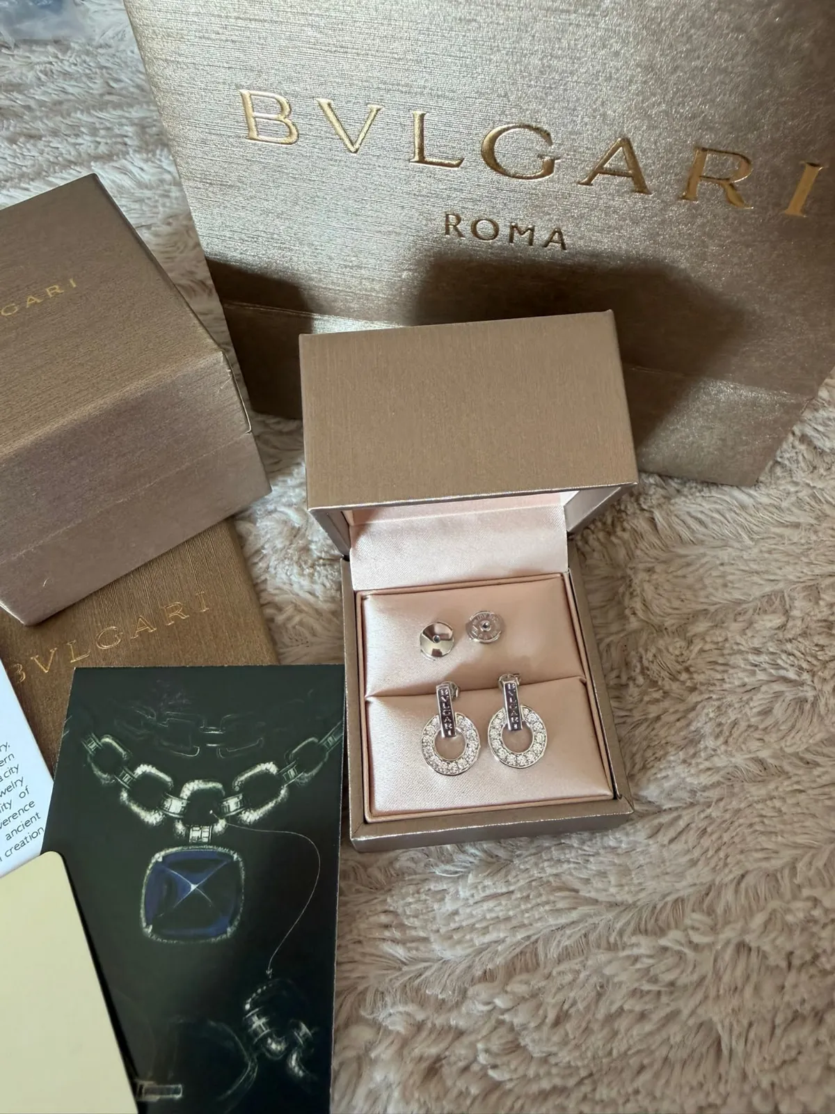 Boucles d'oreilles Bulgari argent