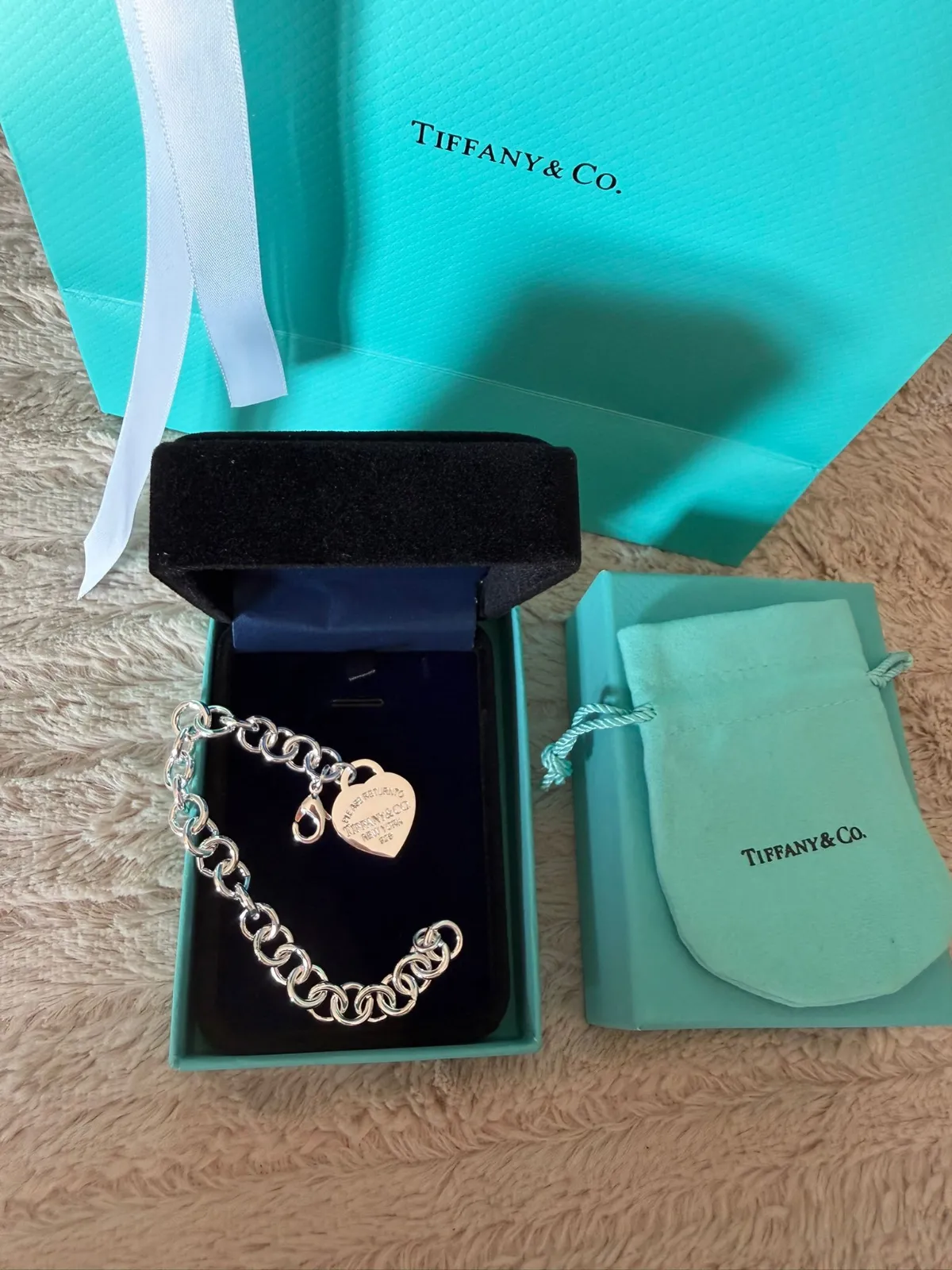 Bracelet chaîne Tiffany & Co argenté 7