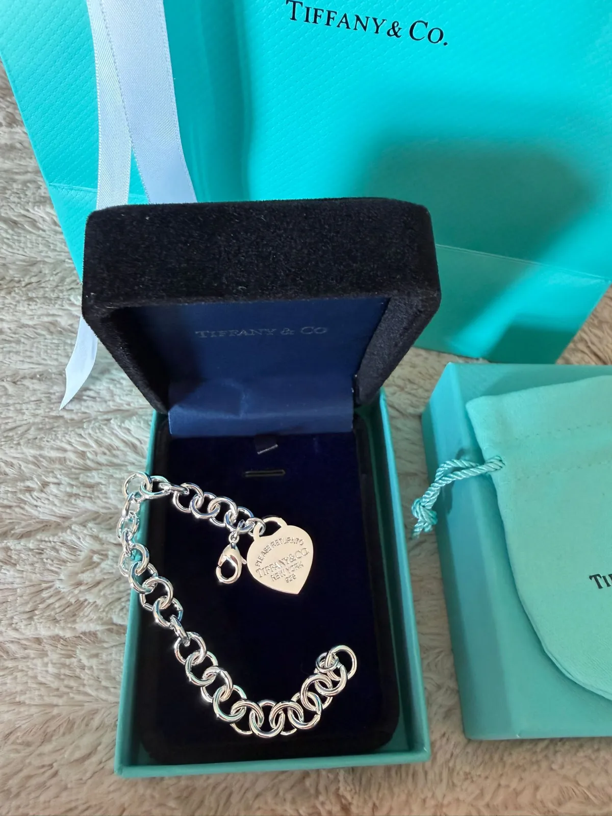 Bracelet chaîne Tiffany & Co argenté