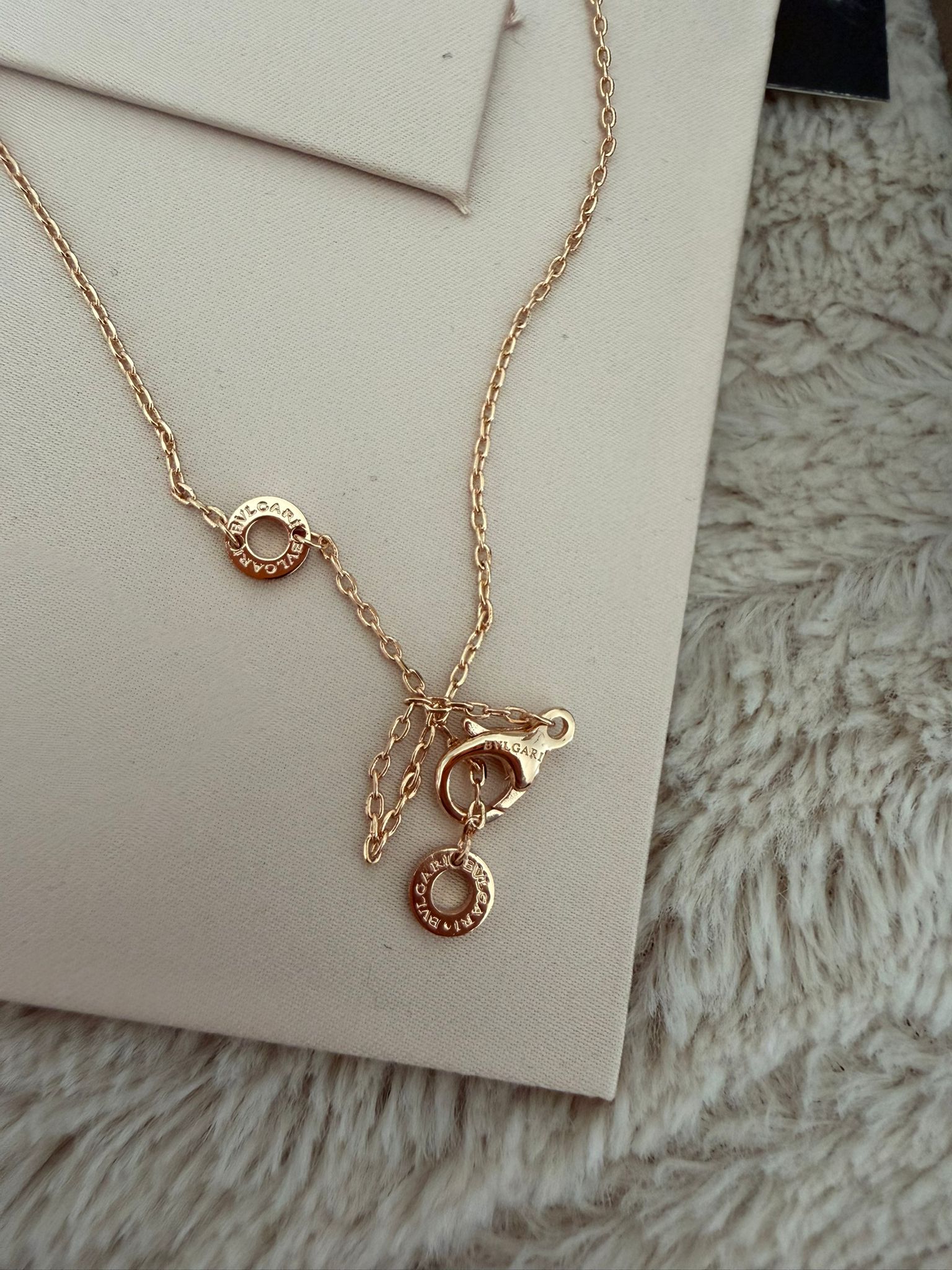 Collier Bvlgari or rose pendentif 8