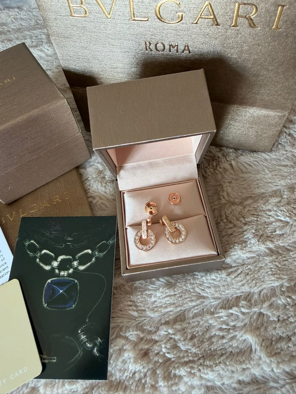 Boucles d'oreilles Bulgari Roma dorées