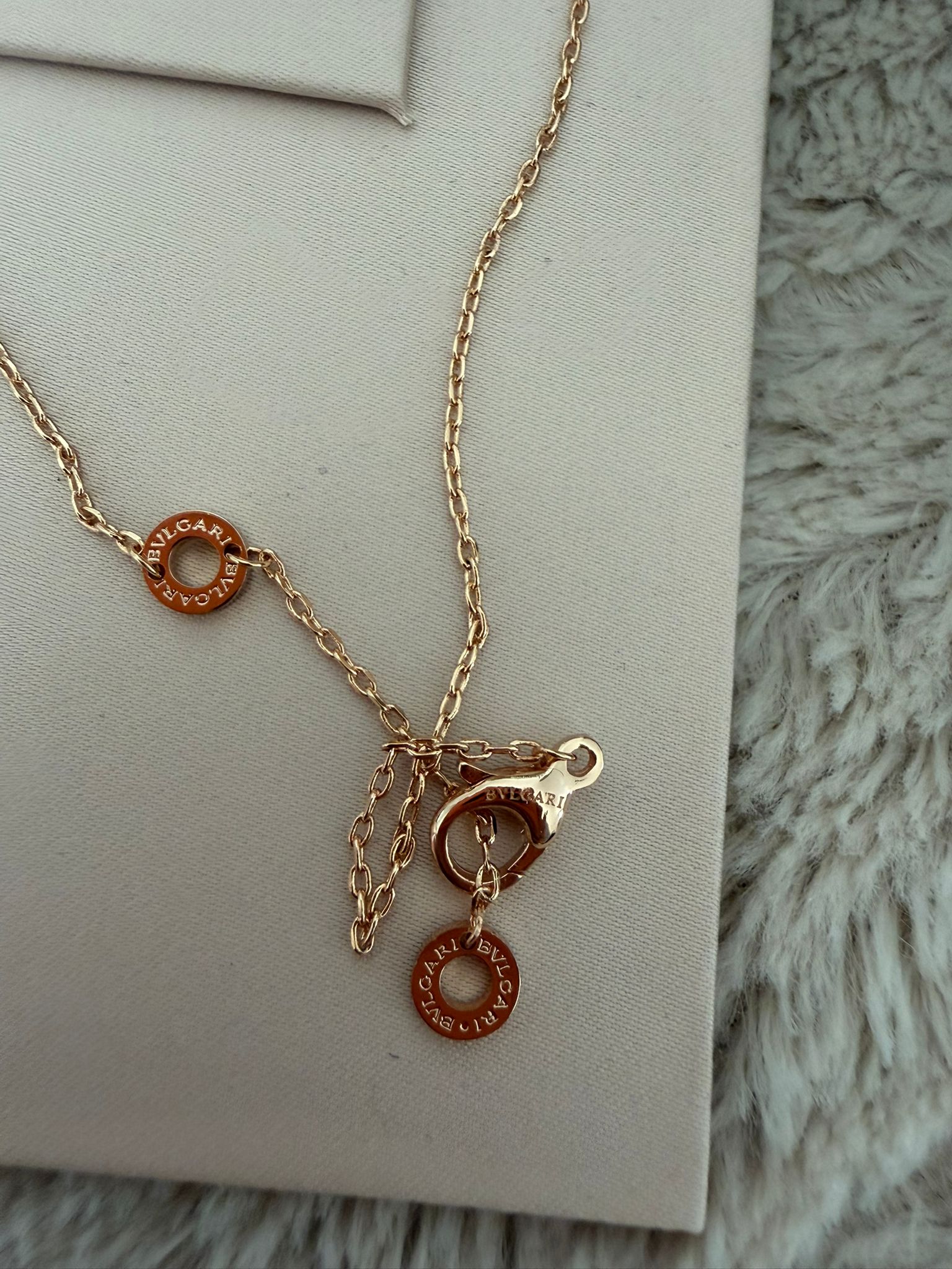 Collier Bvlgari or rose pendentif 7
