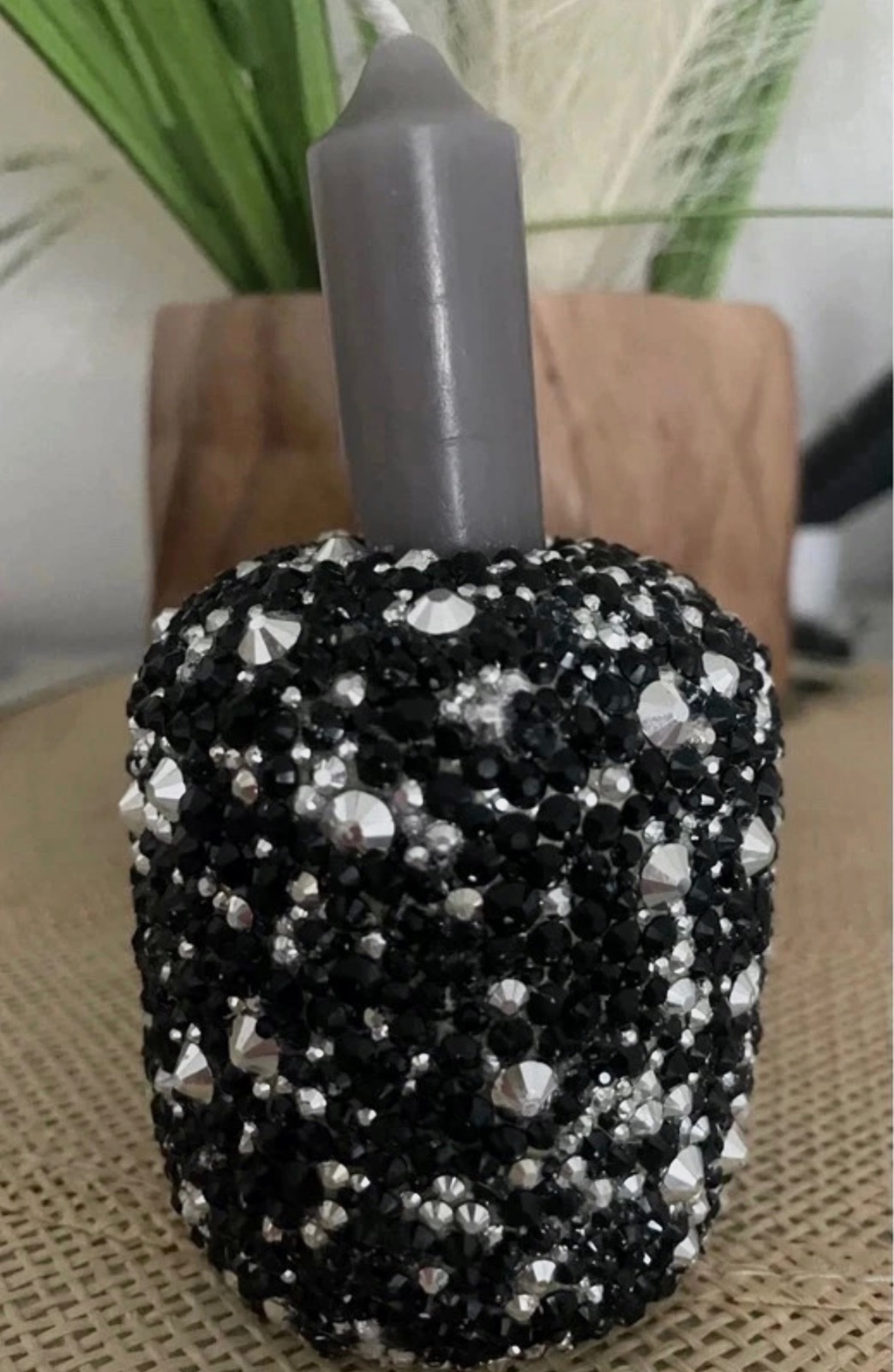 Bougeoirs en céramique  customiser en strass – Fait mains 6