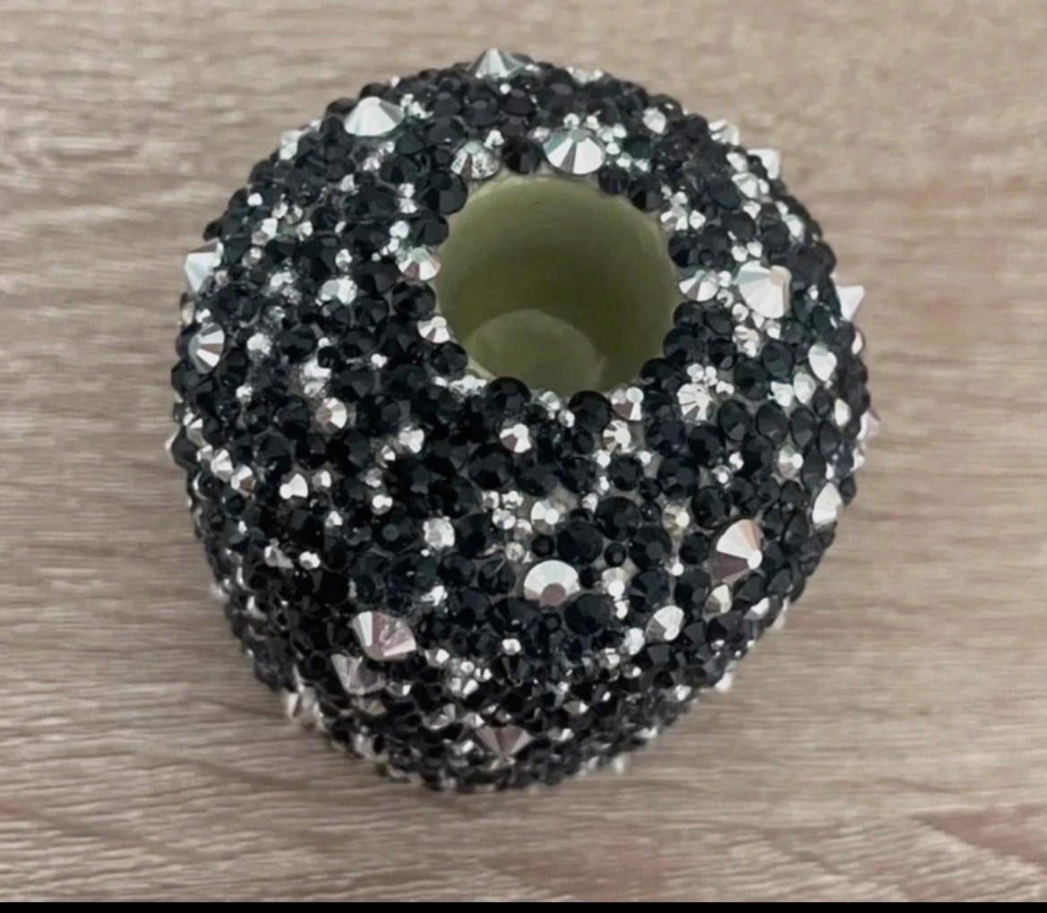 Bougeoirs en céramique  customiser en strass – Fait mains 2