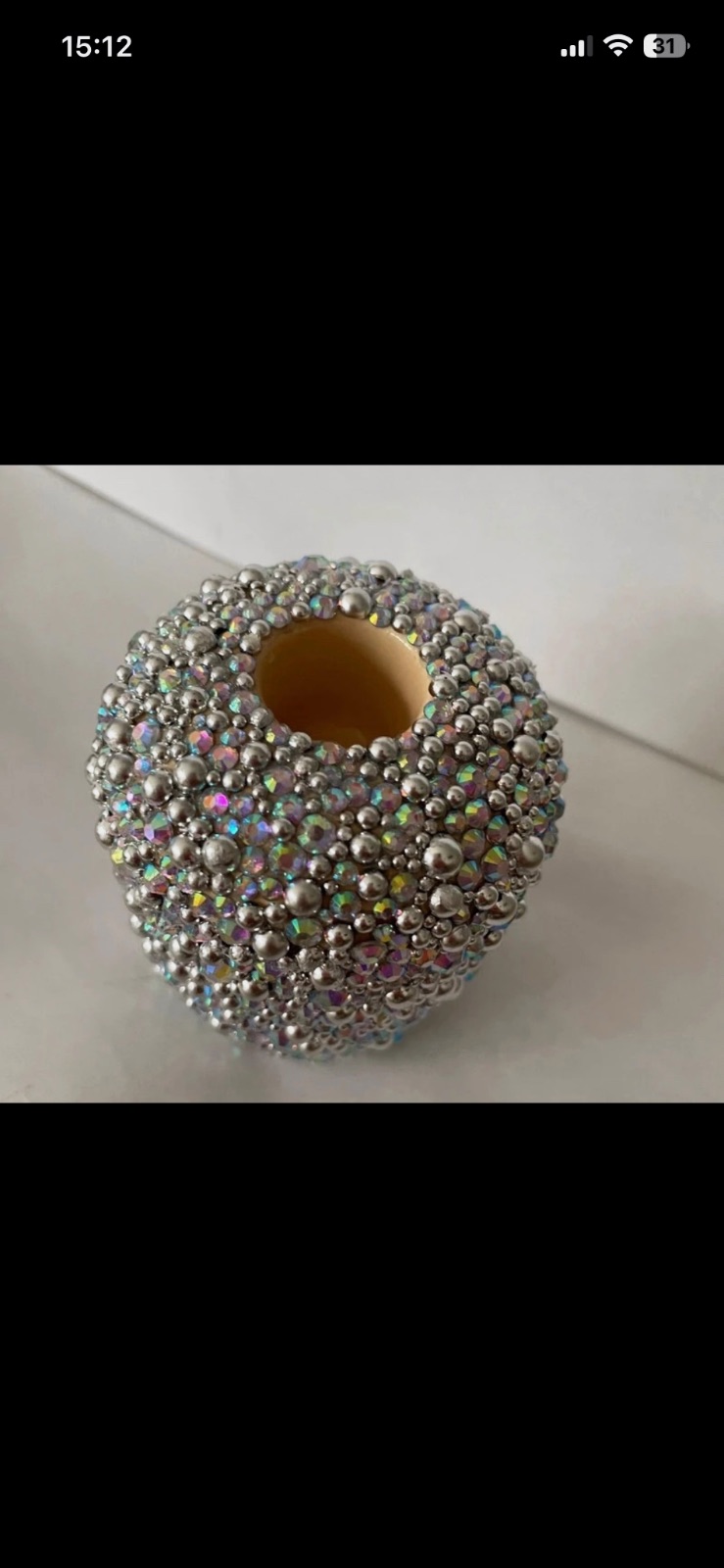 Bougeoirs en strass – Fait mains 9