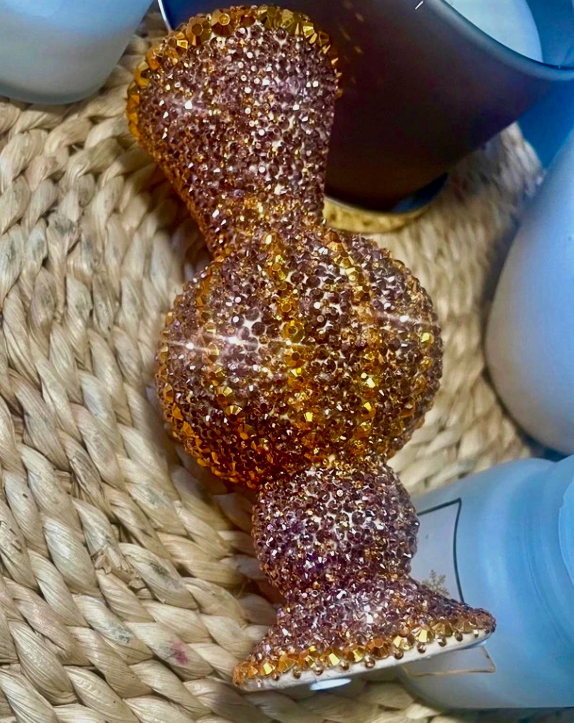 Vase customiser en strass  – Fabrication artisanale 5