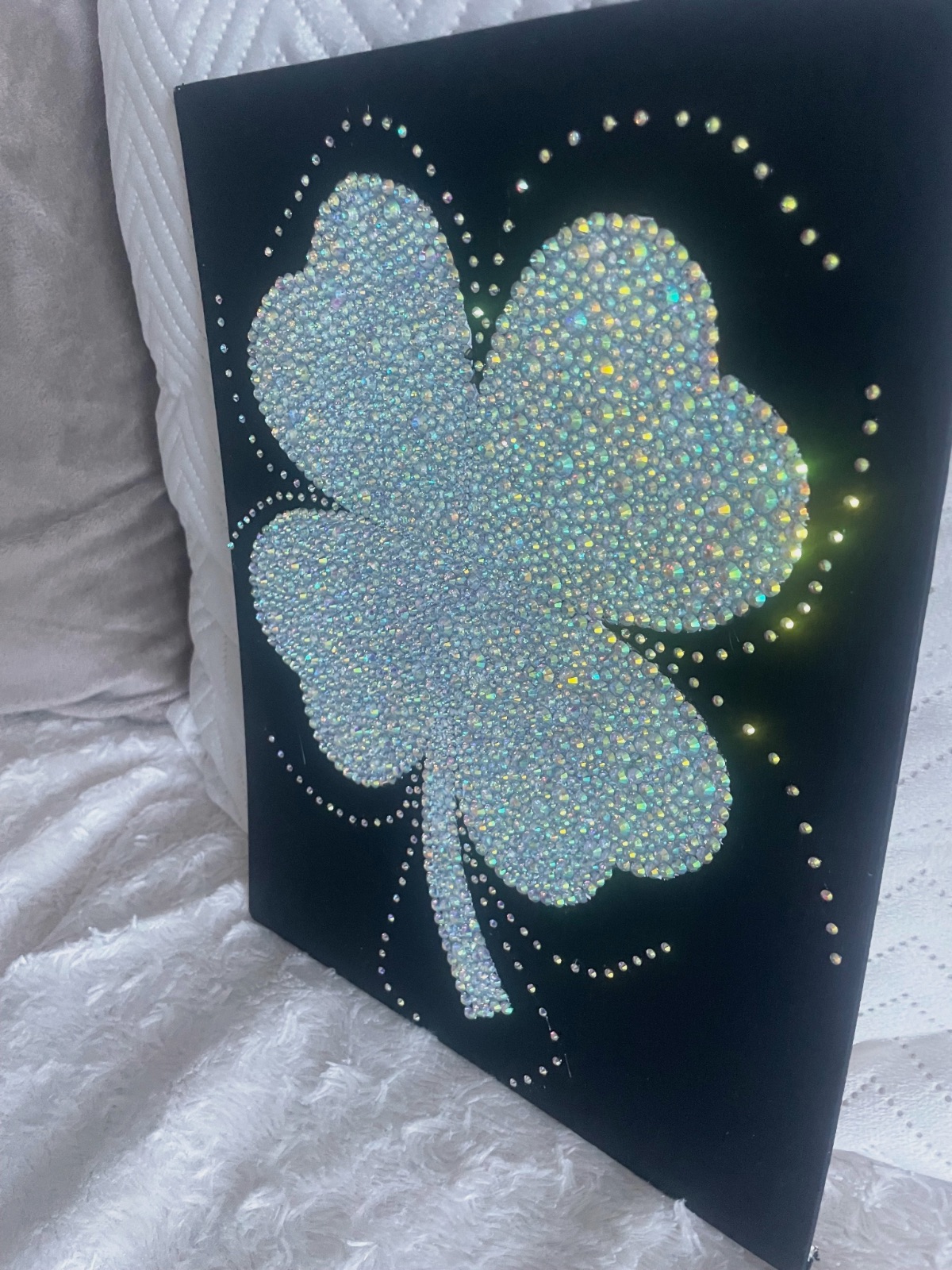 Toile faite mains en strass – fait main 6