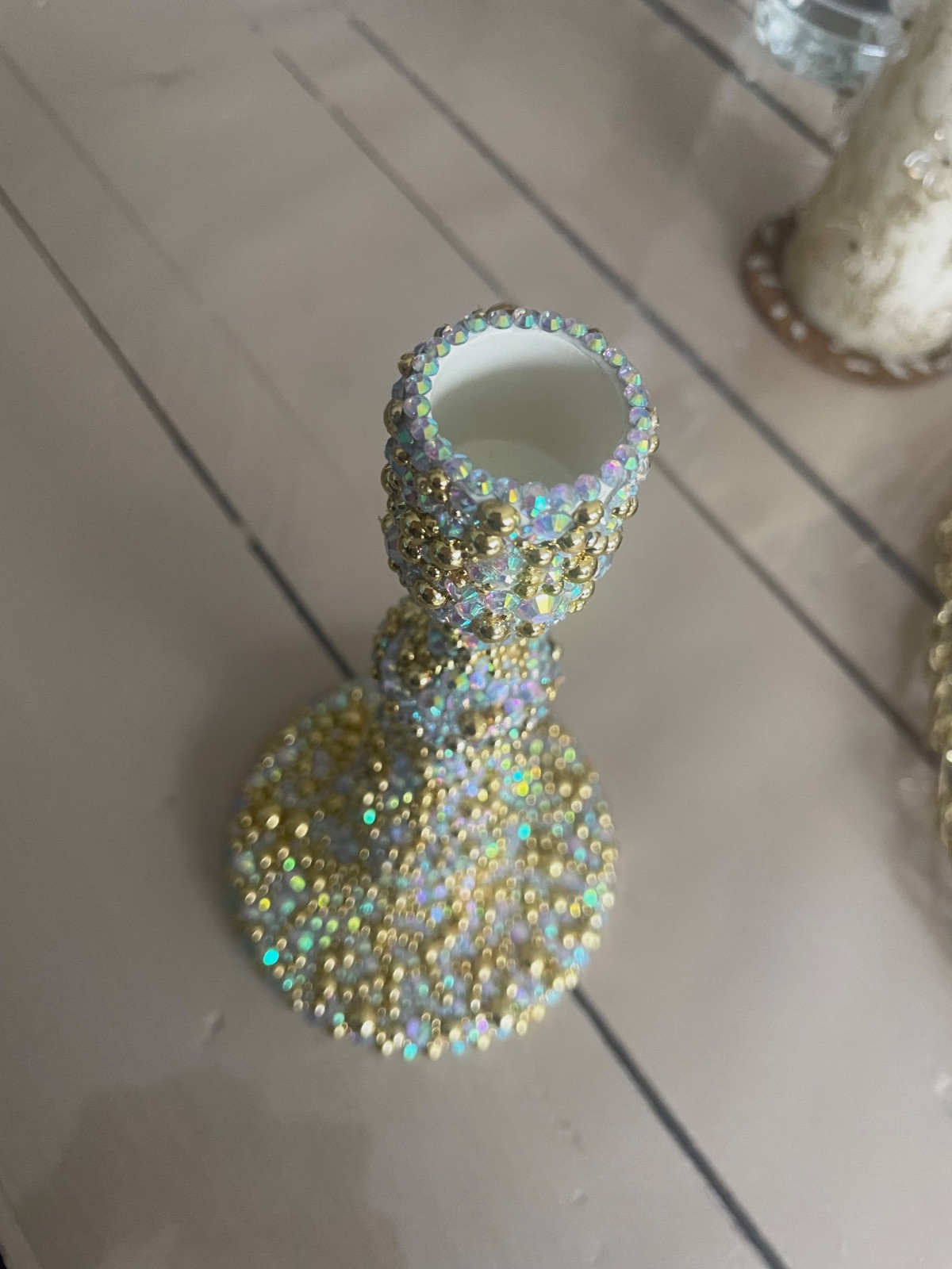 Bougeoirs customiser en strass – Fait mains 2