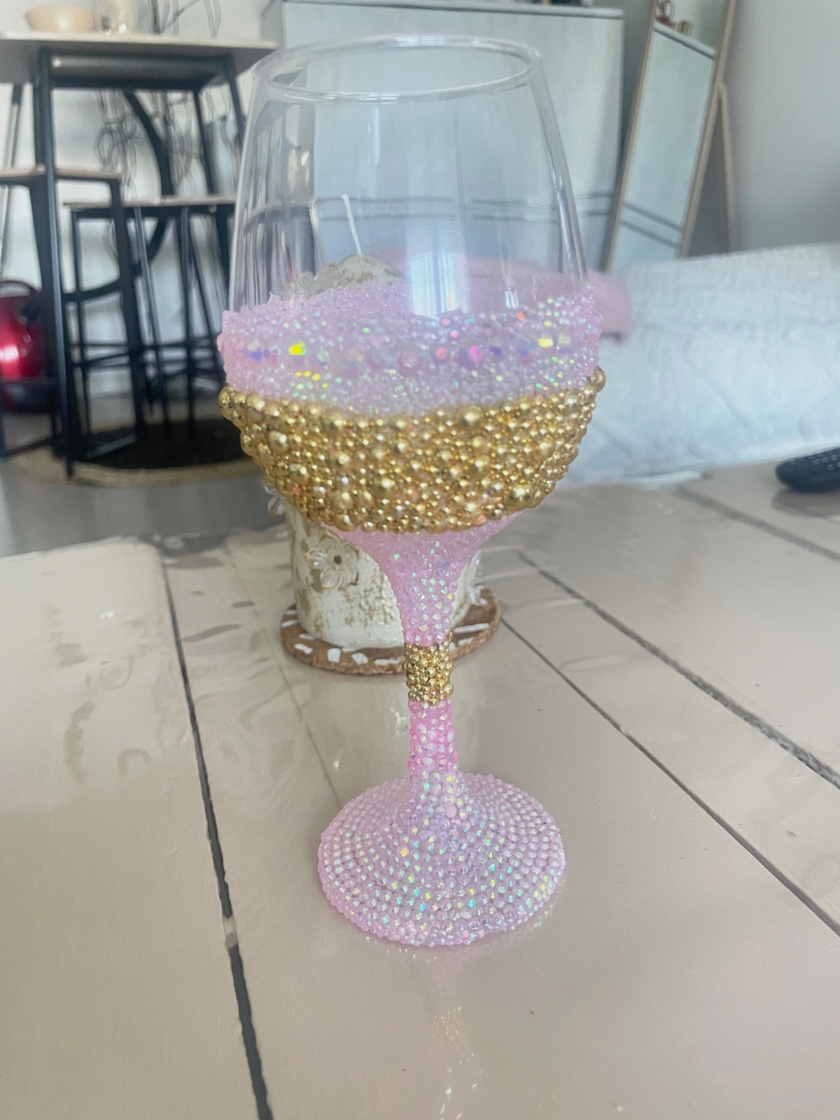 Verre customiser en strass – création 2