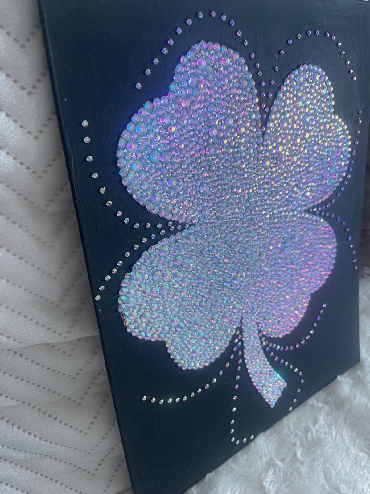 Toile faite mains en strass – fait main 5