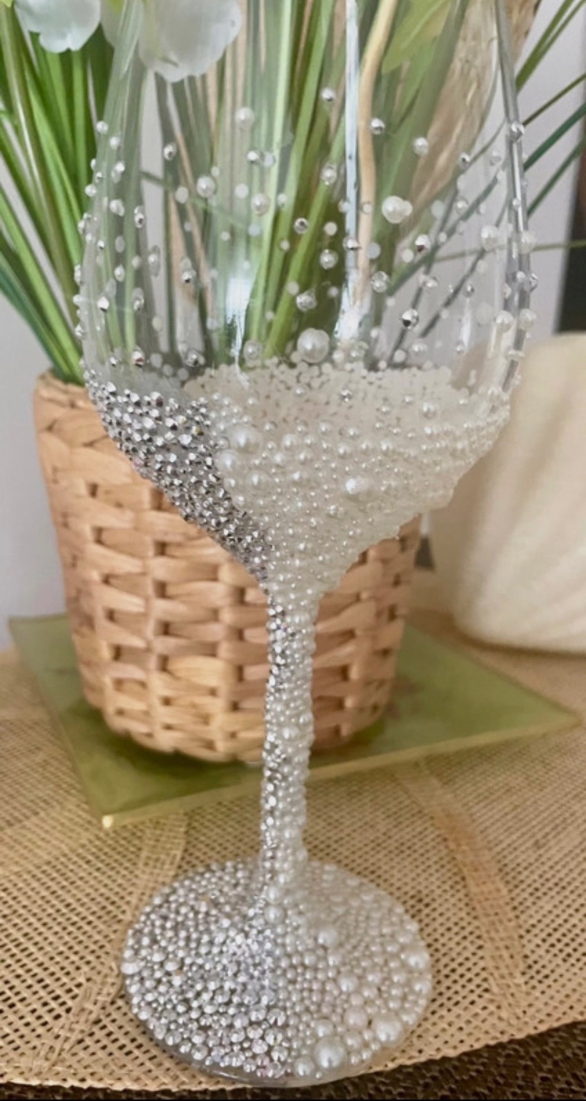 Verre customiser en strass – fait main 5