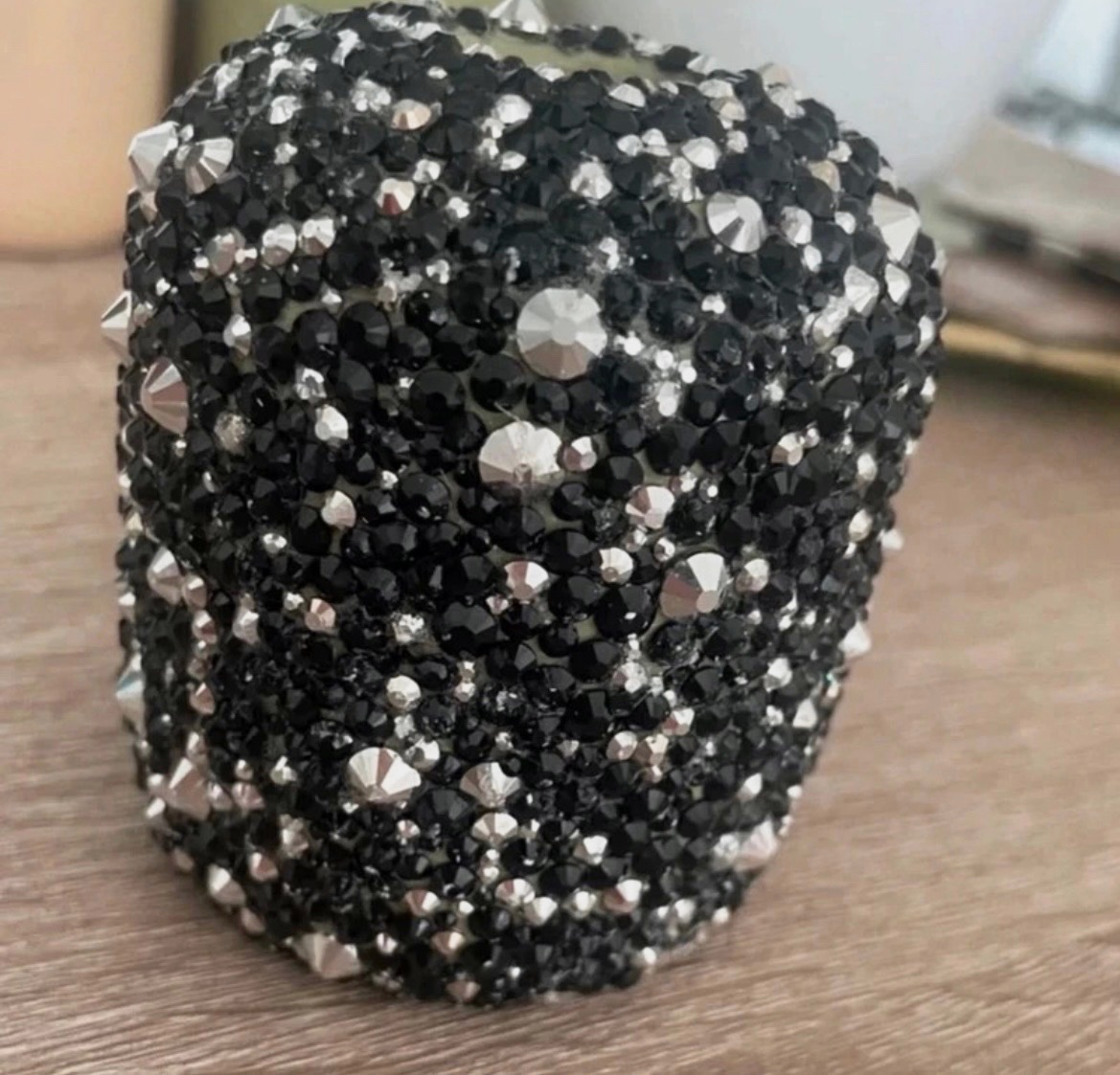 Bougeoirs en céramique  customiser en strass – Fait mains 3