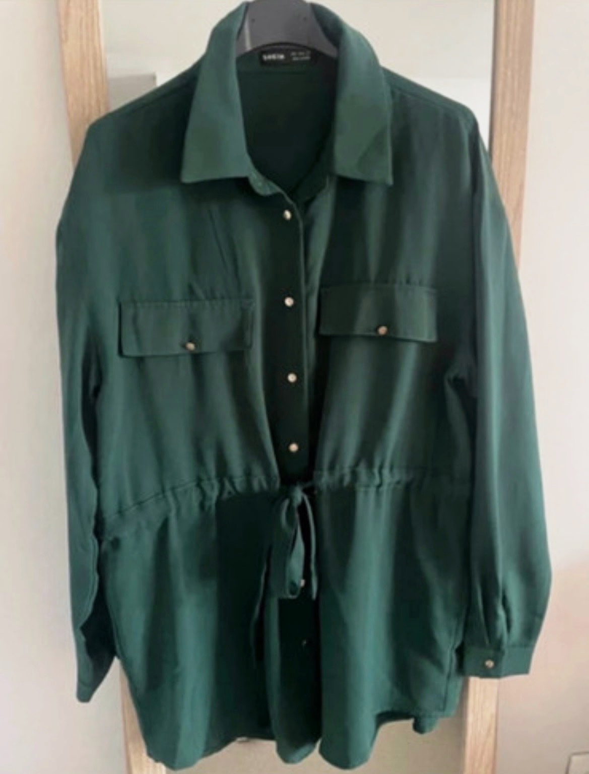 Chemise longue verte shein
