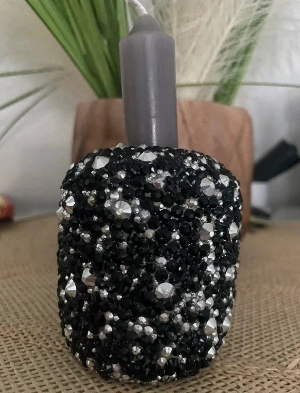 Bougeoirs en céramique  customiser en strass – Fait mains 7
