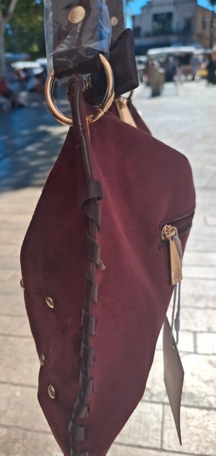 Sac bandoulière portable épaules couleur burgundi – abag 2