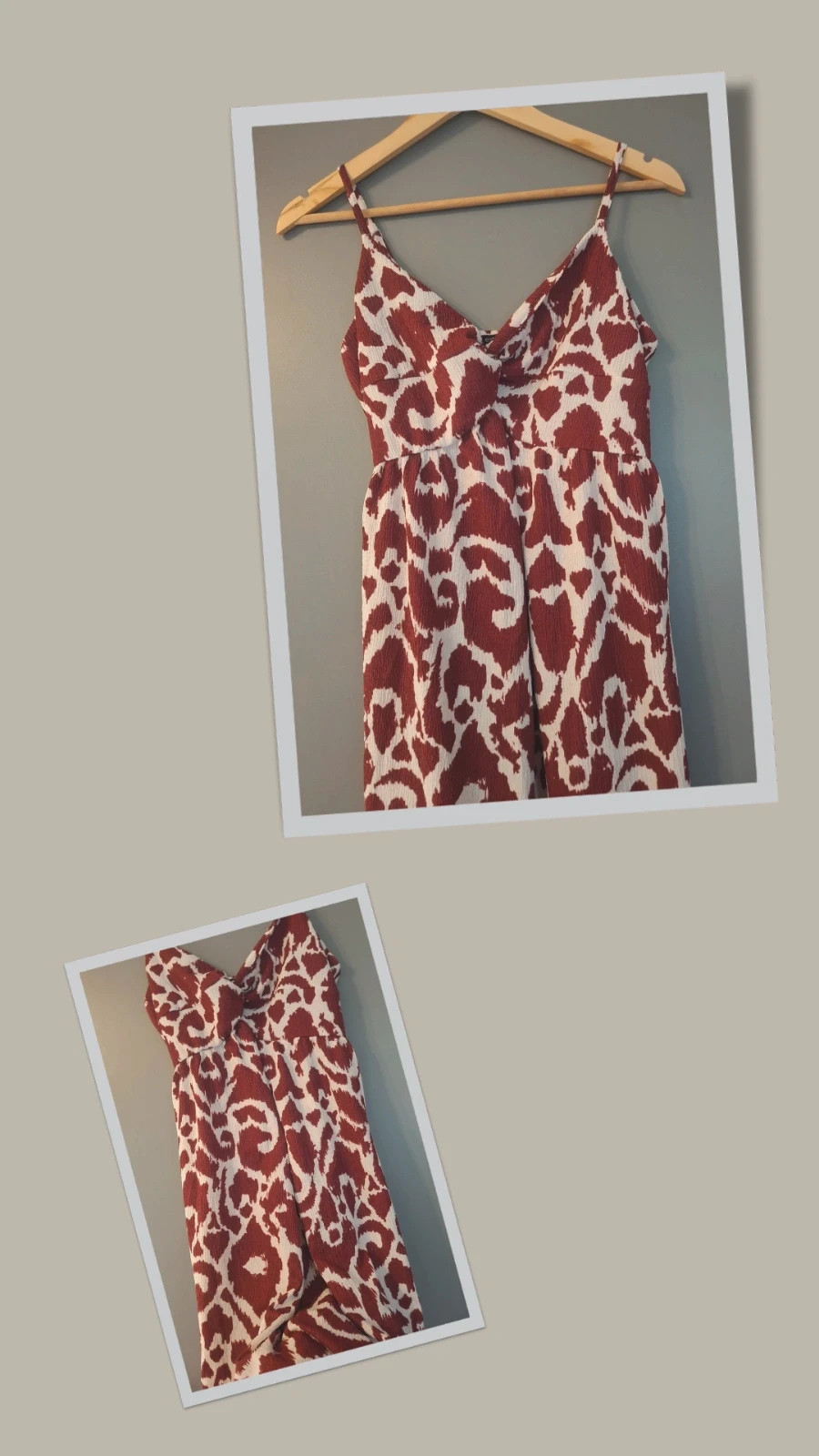 Robe a fines bretelles ajustable style zèbre – Esmara – taille XL / 42 / 14