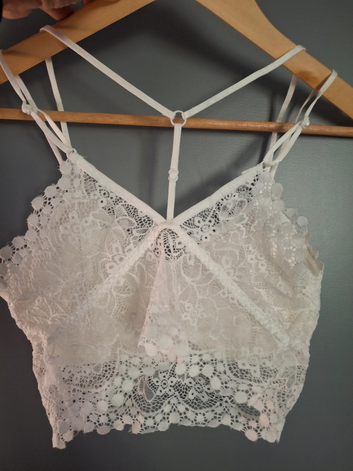 Bralette dentelle fine blanche tendance – kimery – taille Taille unique 4
