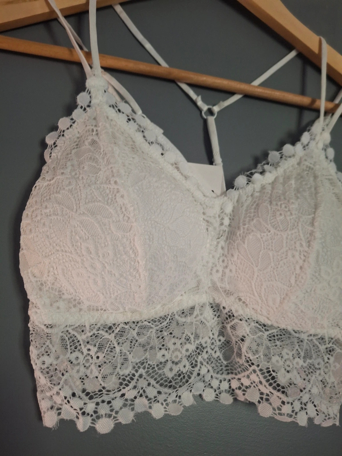 Bralette dentelle fine blanche tendance – kimery – taille Taille unique 3