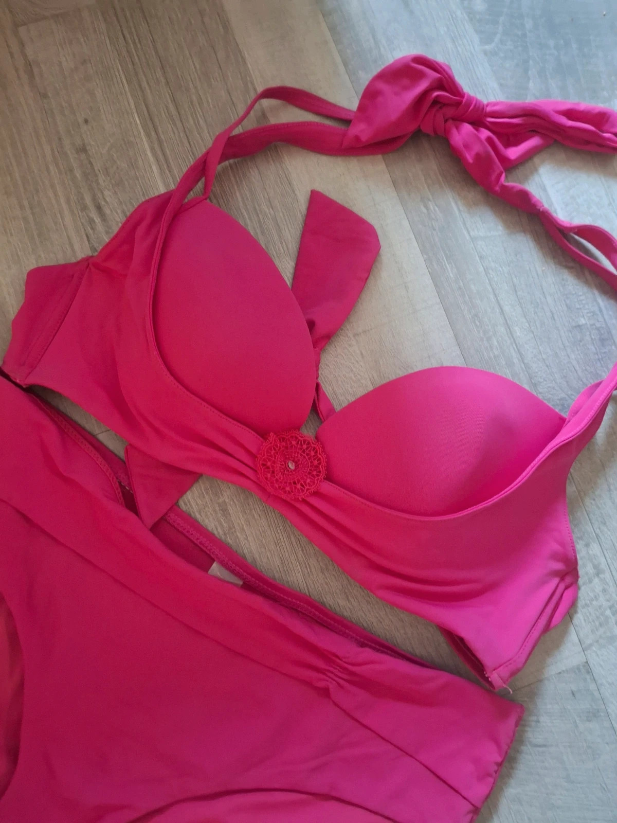 Maillot rose fuschia 2pces ultra tendance – Le Bain – taille L / 40 / 12 2