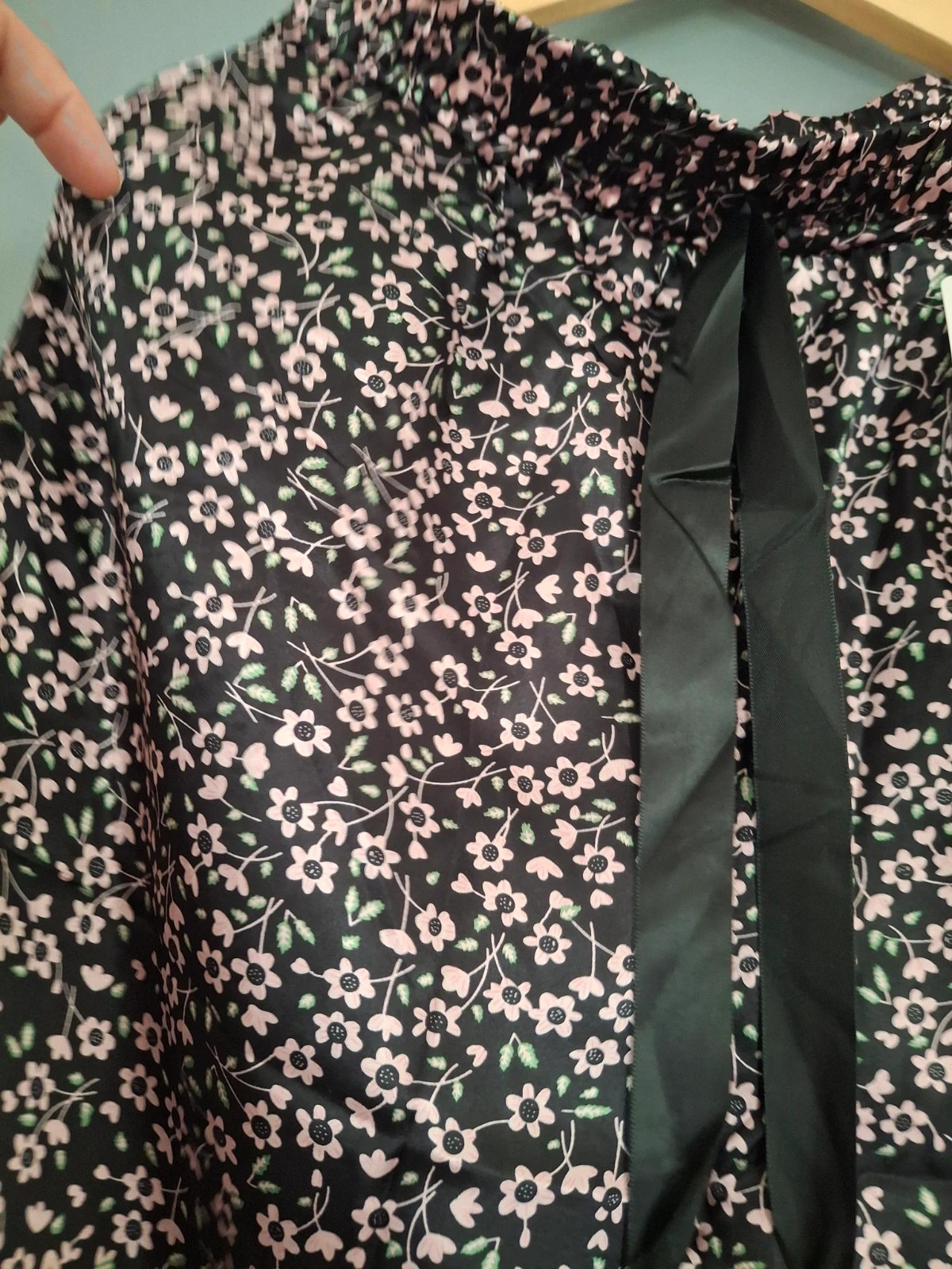Pantalon palazzo fleurie impression Liberty – Pink & Sky – taille XXL / 44 / 16 2