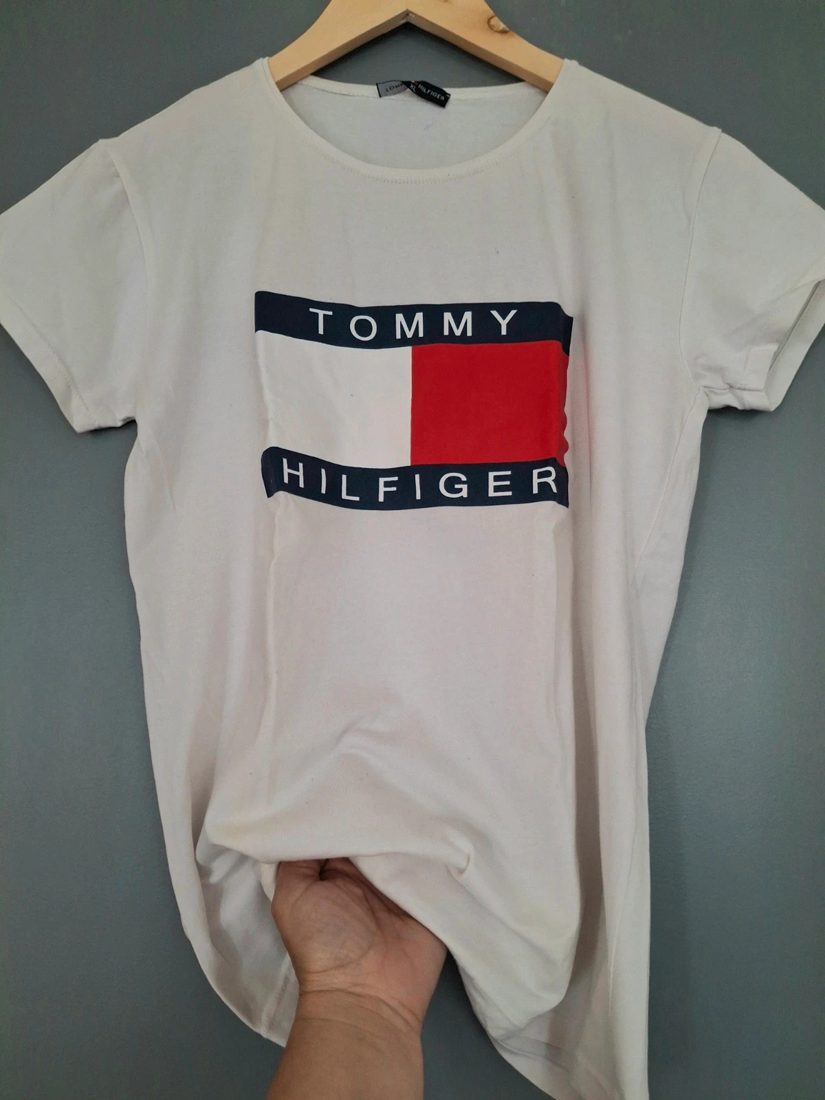 T shirt jersey de coton blanc Tommy H