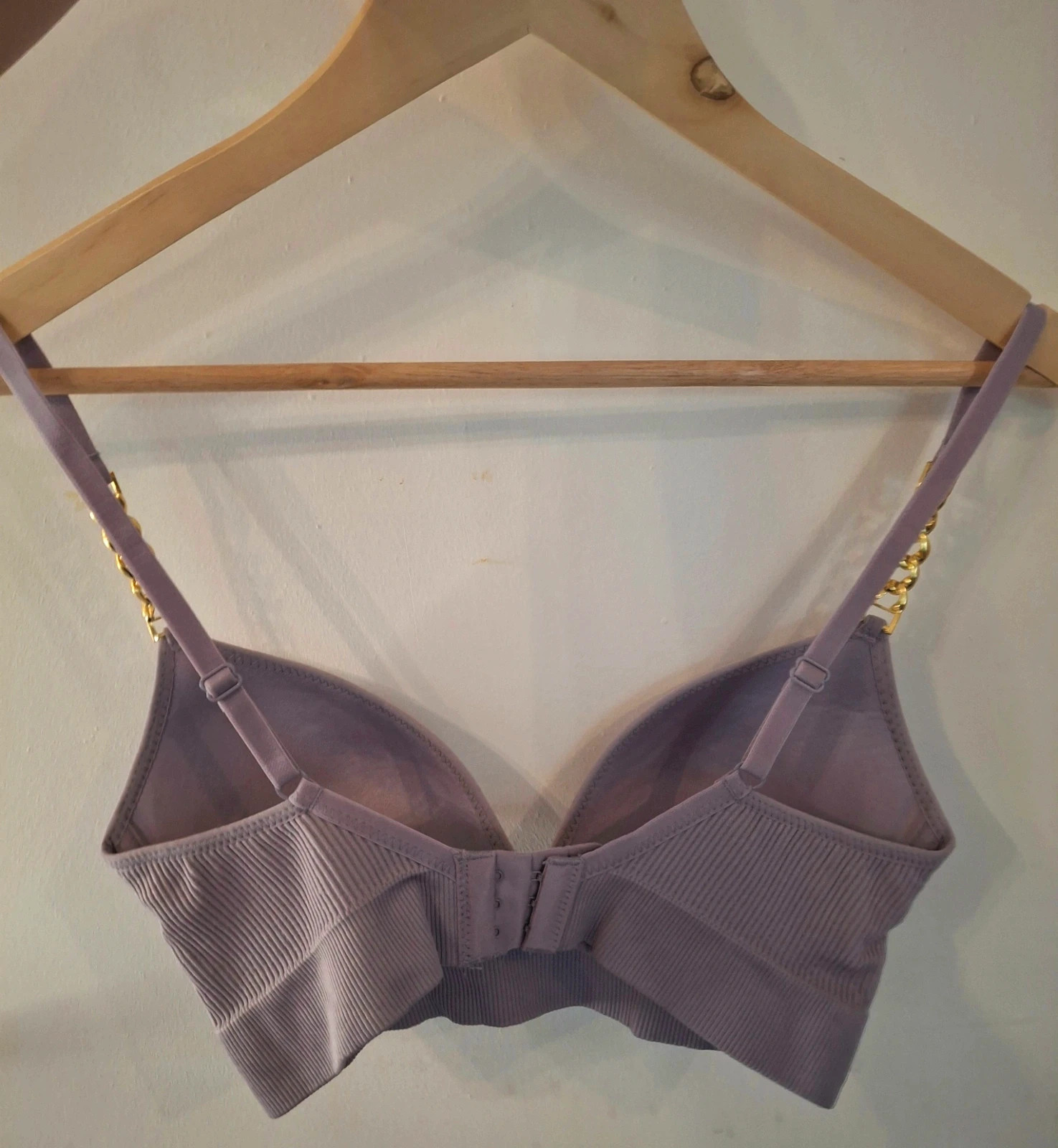 Bralette crop top Mauve avec détails stras – Ouno – taille L / 40 / 12 2